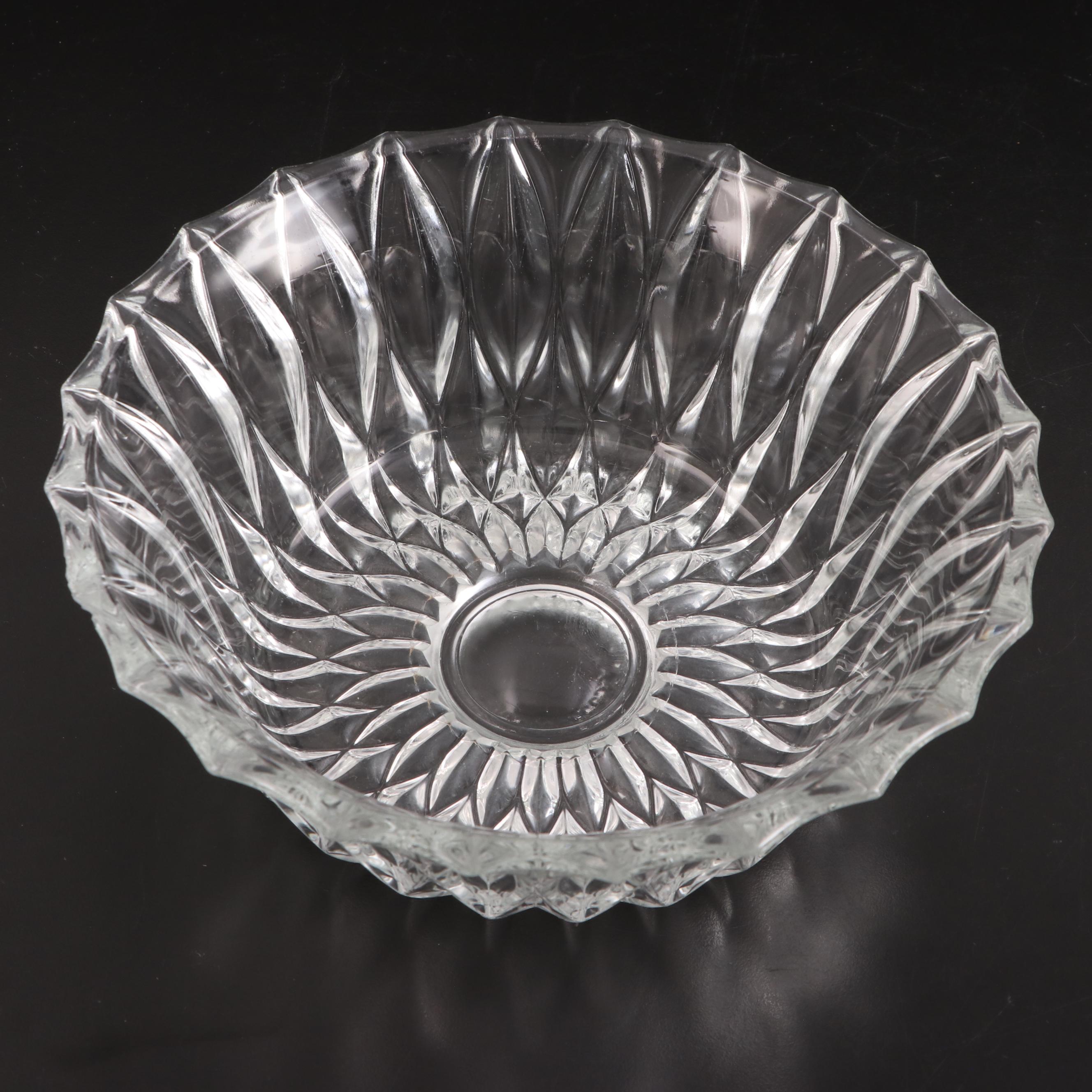 Lenox and Other Glass Vase with Libbey Pressed Glass Bowl