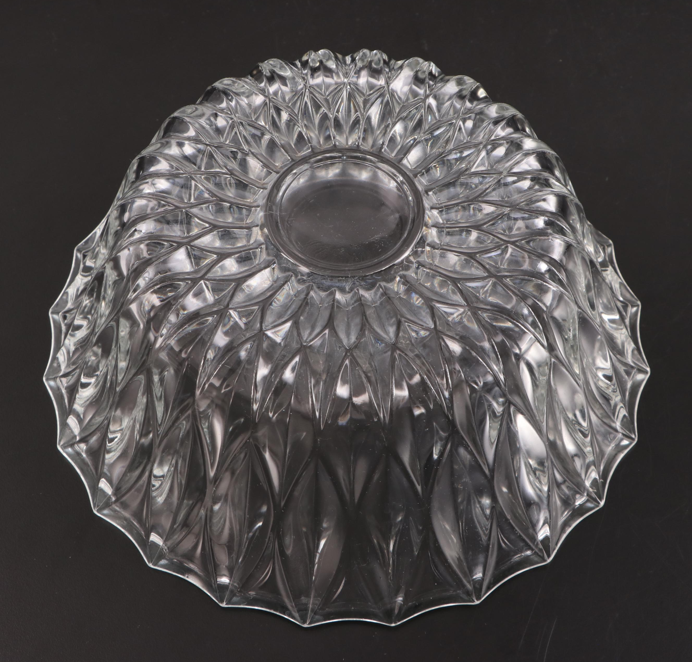 Lenox and Other Glass Vase with Libbey Pressed Glass Bowl