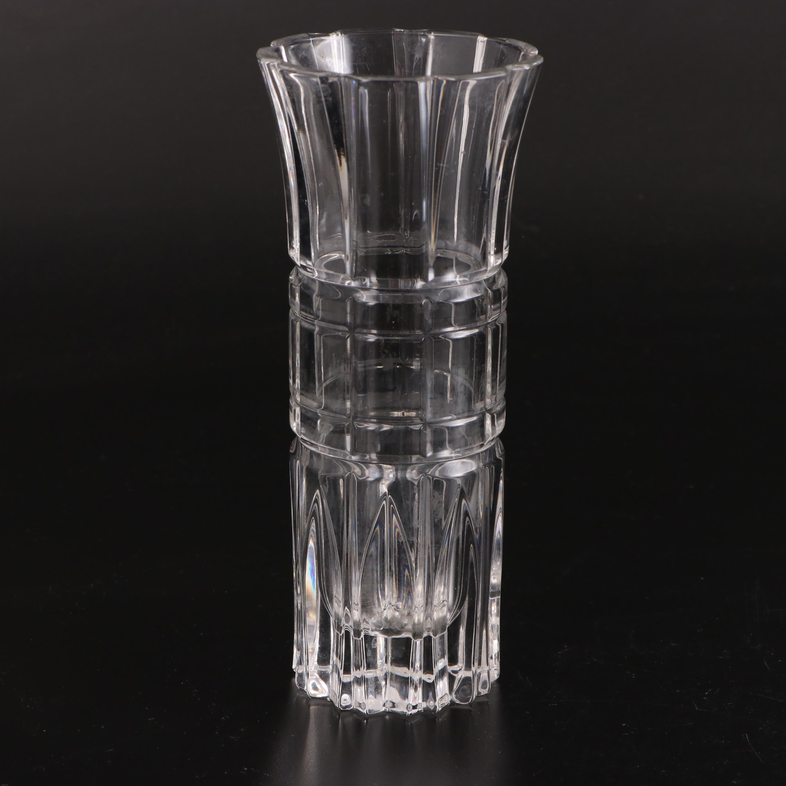 Lenox and Other Glass Vase with Libbey Pressed Glass Bowl