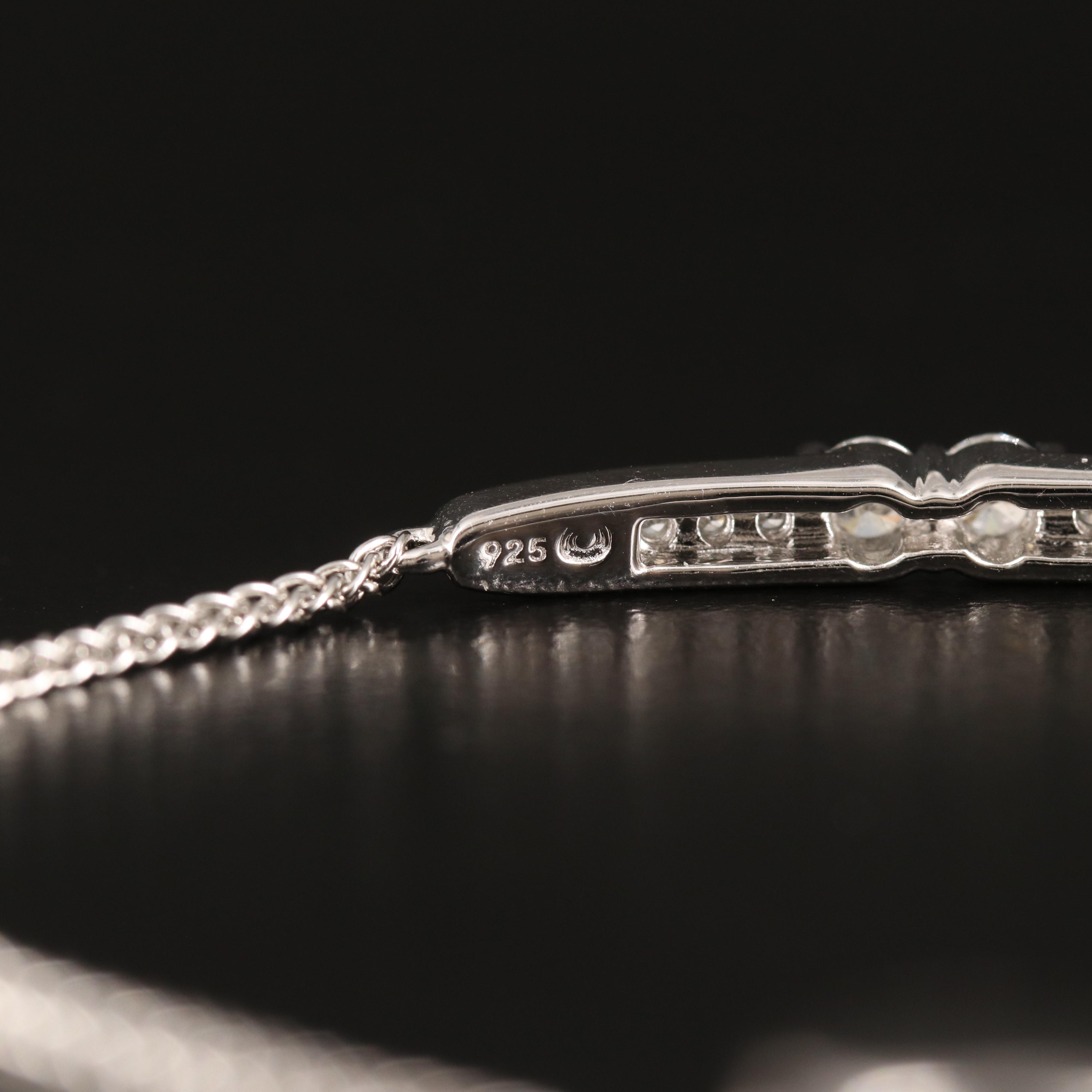 Sterling Diamond Bolo Bracelet