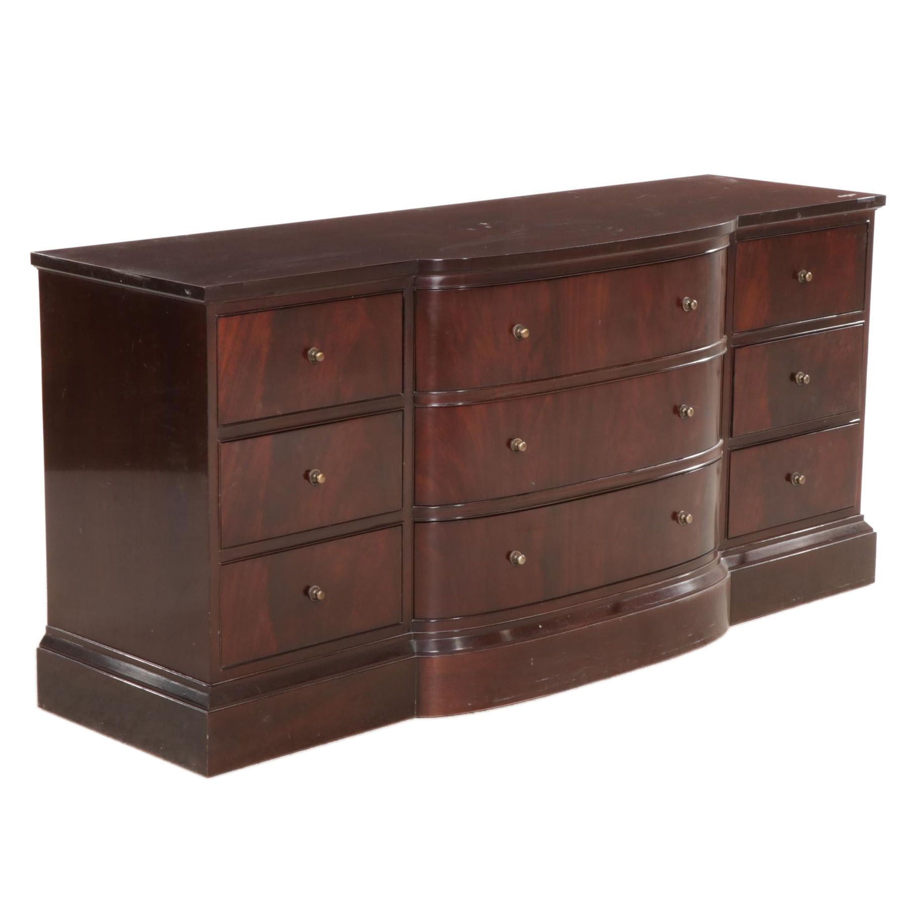 Thomas Pheasant for Baker Furniture Mahogany Nine-Drawer Dresser