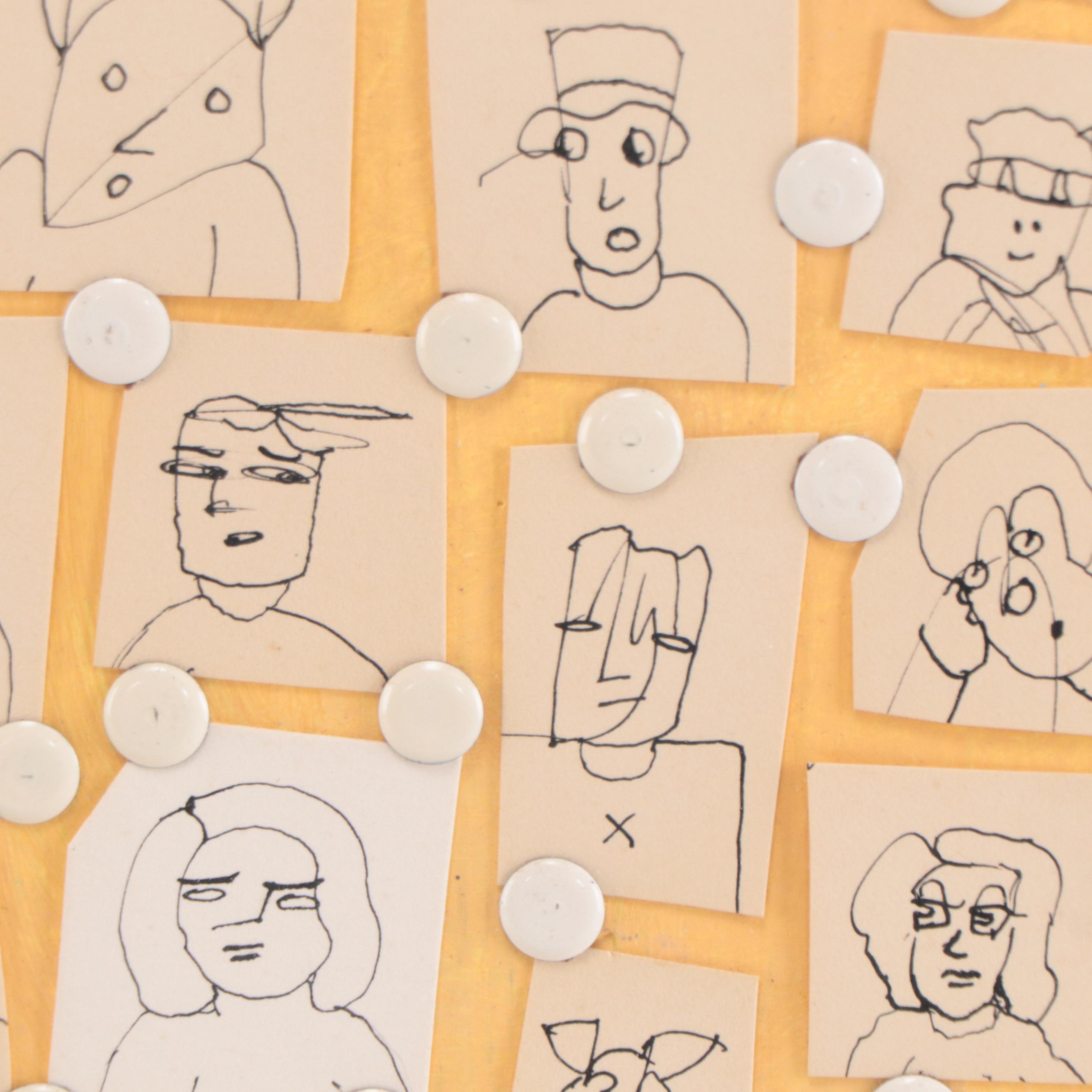 Stewart Katz Mixed Media Composition of Cat