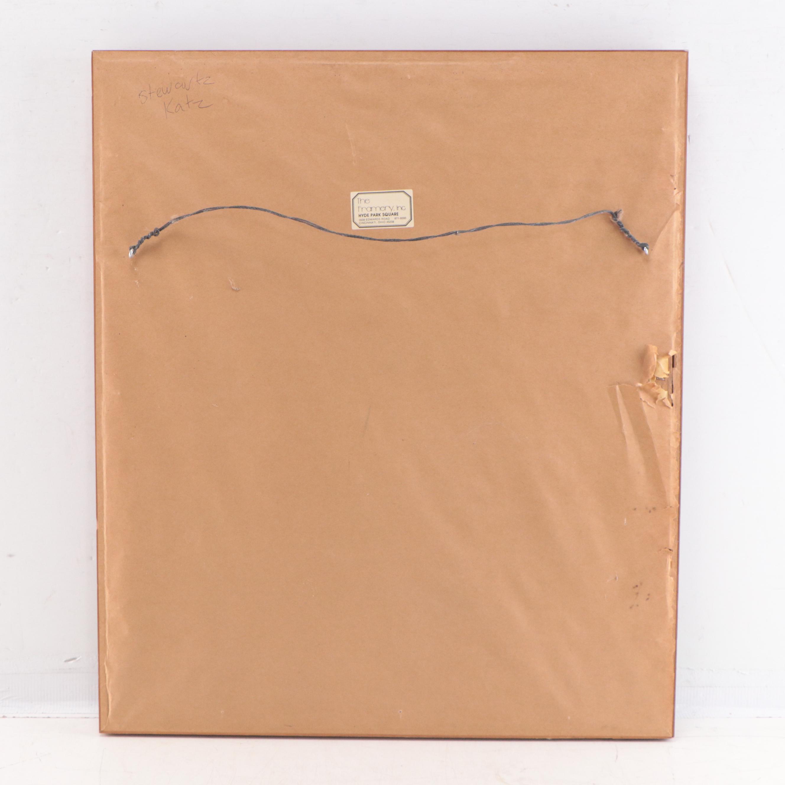 Stewart Katz Mixed Media Composition of Cat