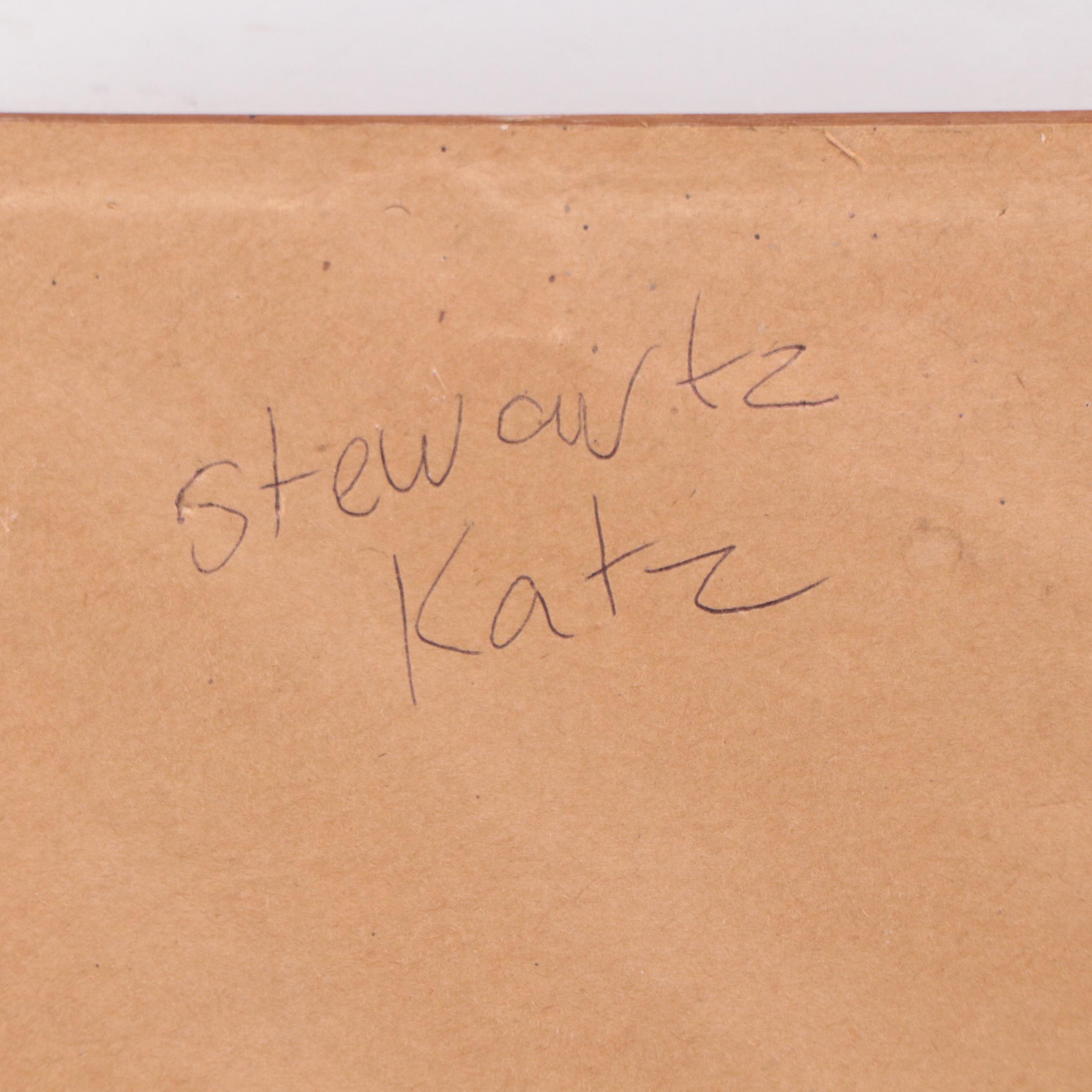 Stewart Katz Mixed Media Composition of Cat