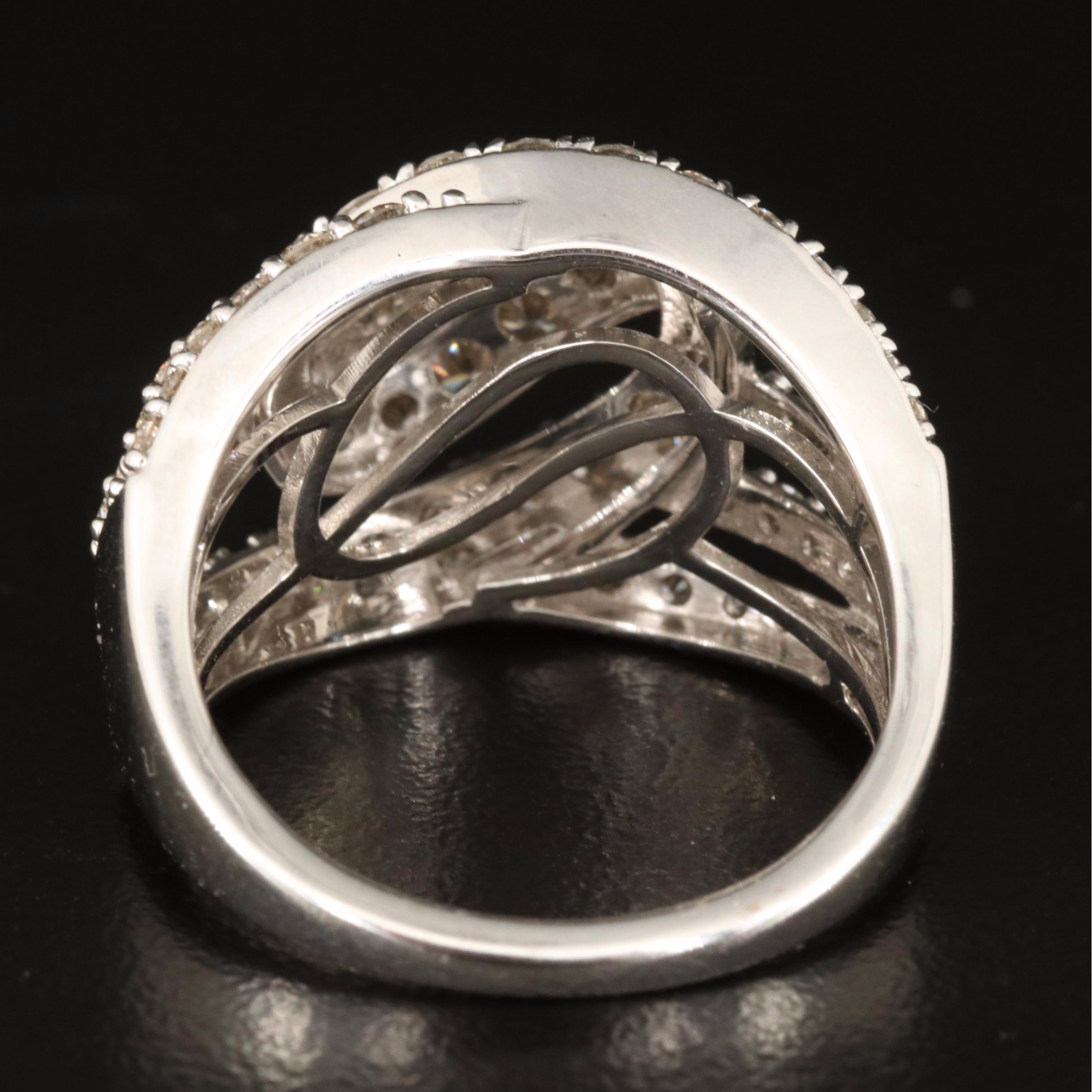 Sterling 2.00 CTW Diamond Interlocking Loops Ring