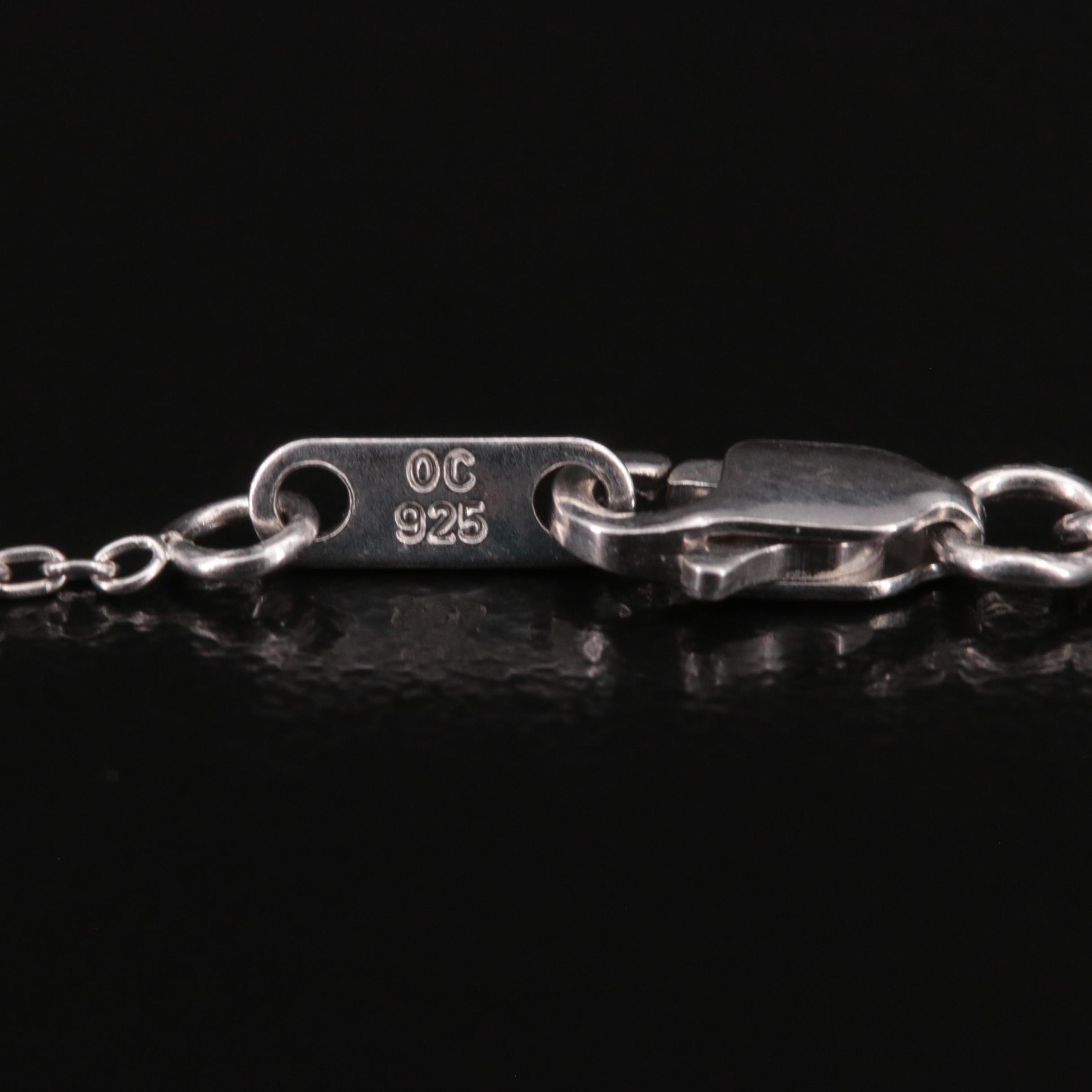 Sterling Diamond Twist Pendant Necklace