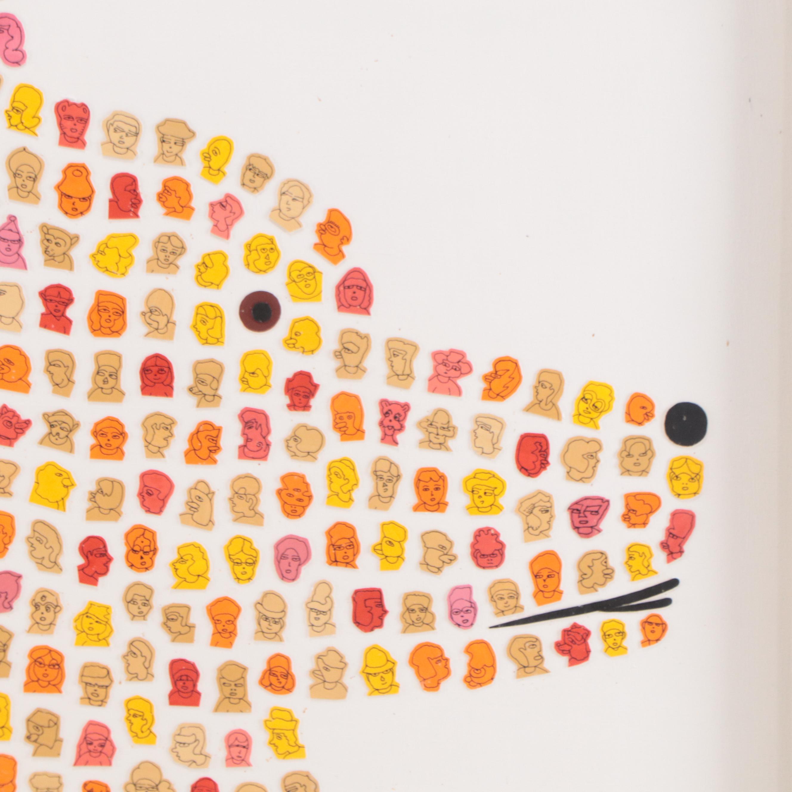 Stewart Katz Mixed Media Composition "Jessie," 1997