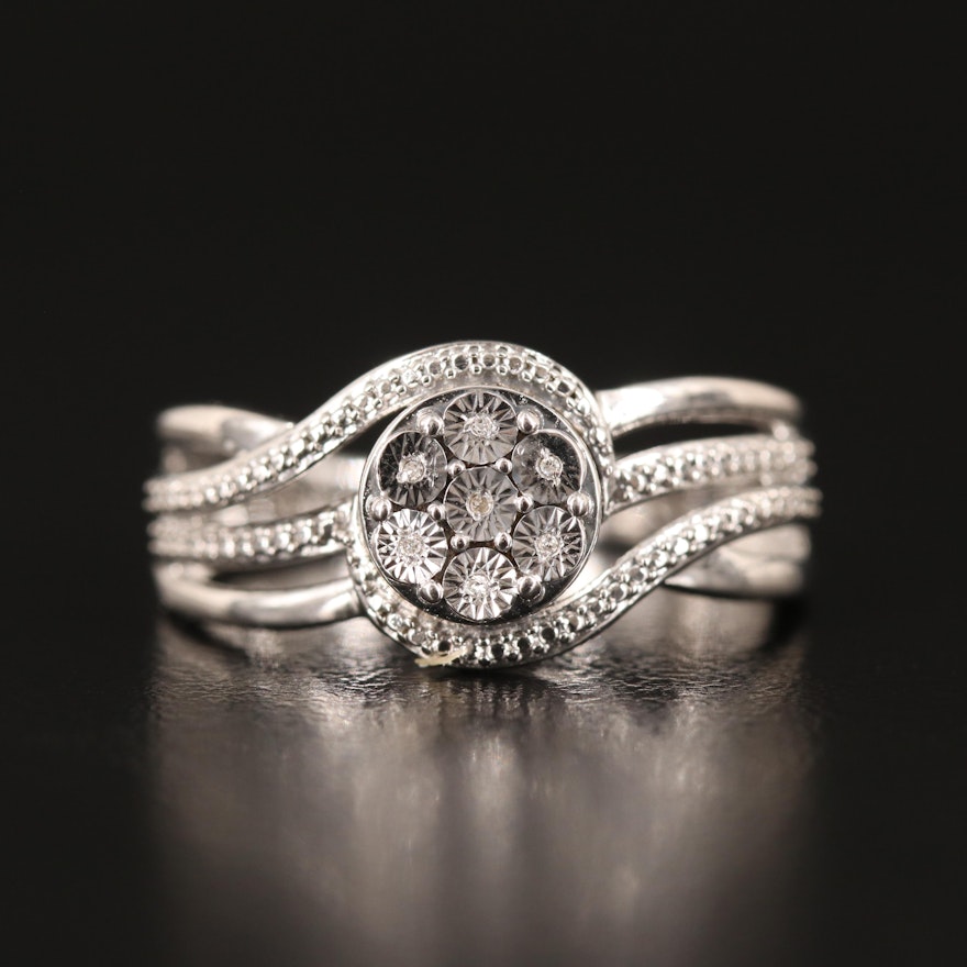 Diamond Ring in Sterling