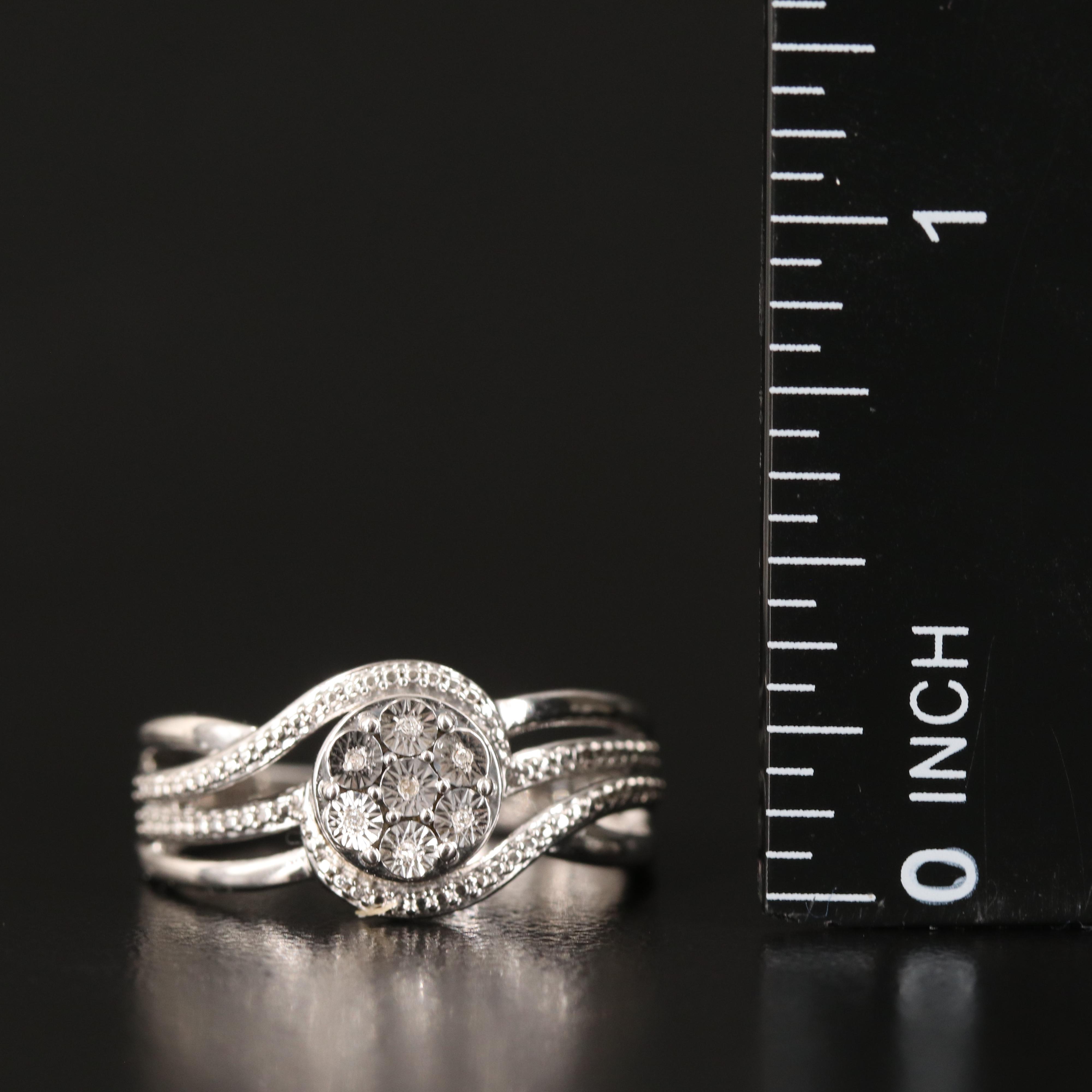Diamond Ring in Sterling