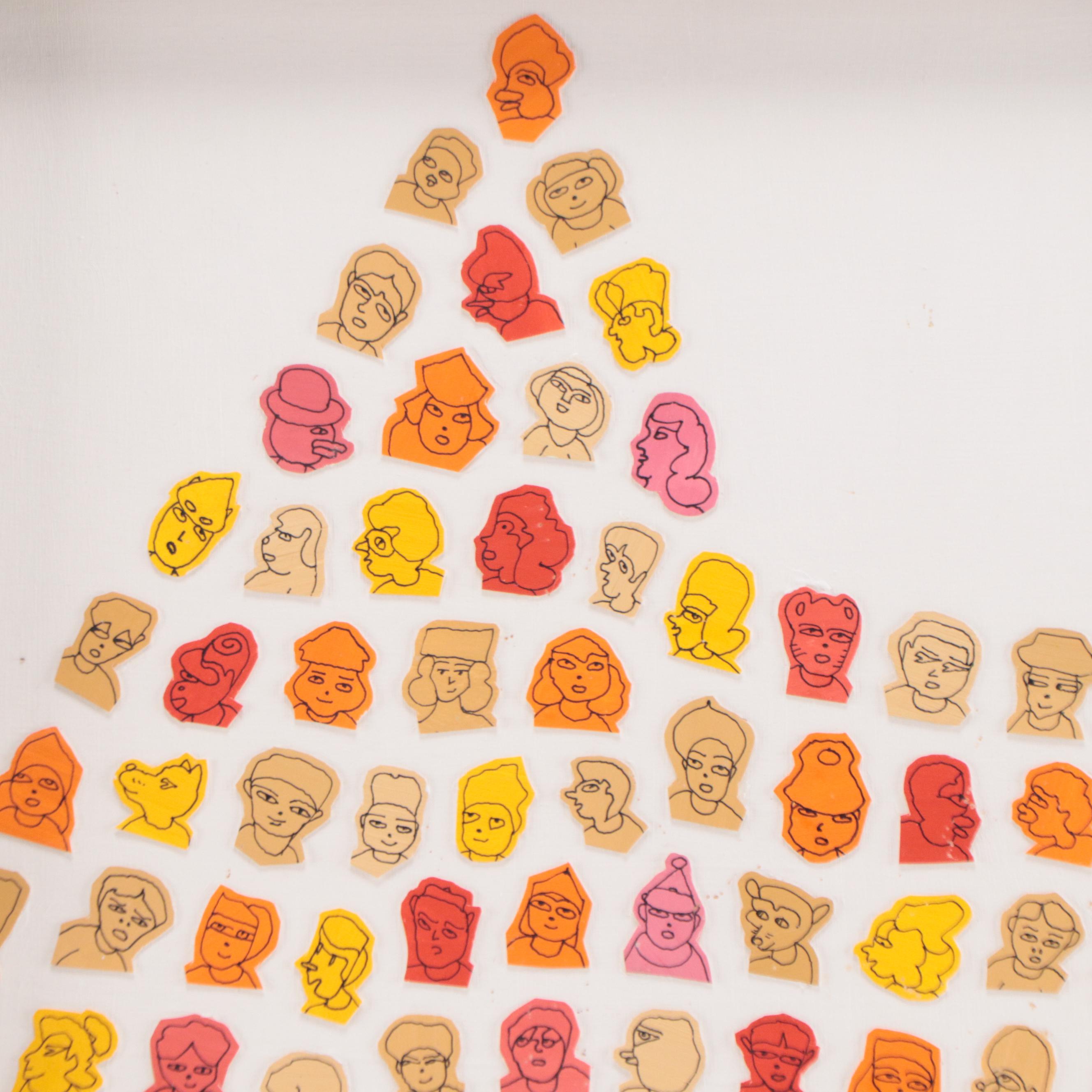 Stewart Katz Mixed Media Composition "Jessie," 1997