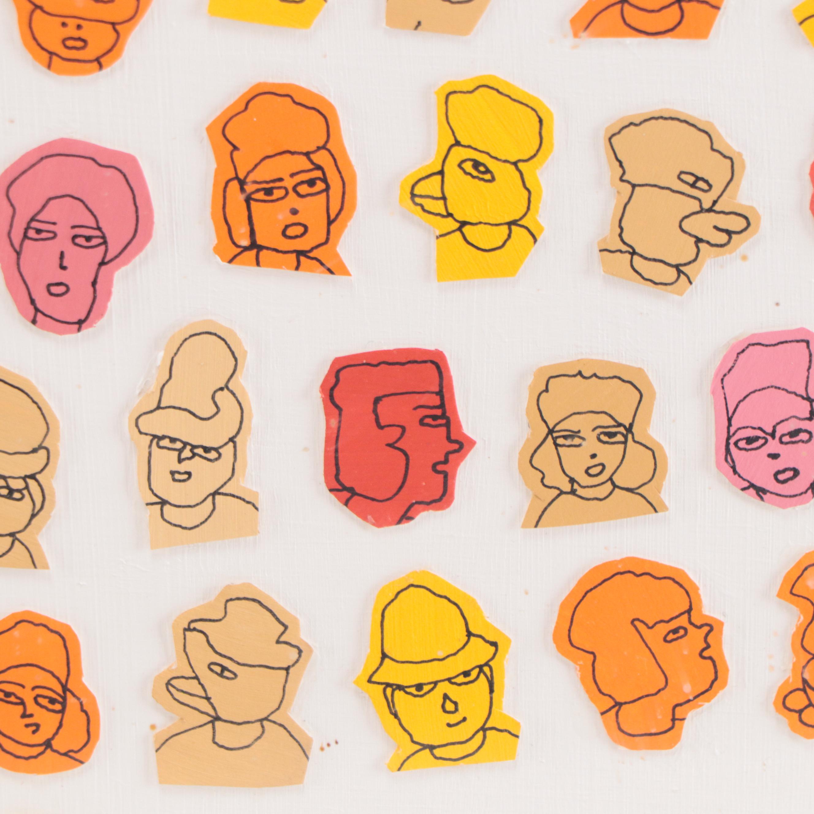 Stewart Katz Mixed Media Composition "Jessie," 1997