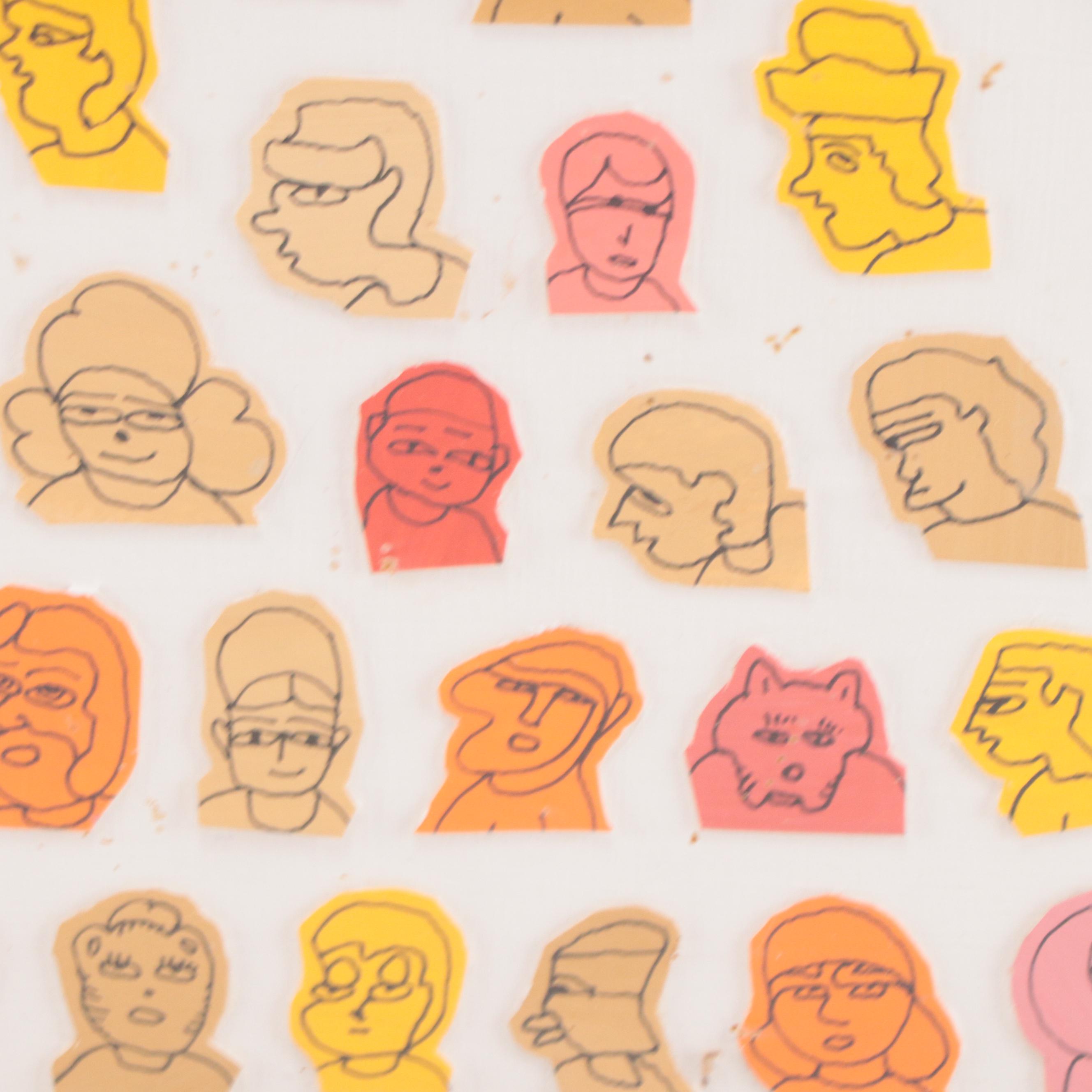 Stewart Katz Mixed Media Composition "Jessie," 1997