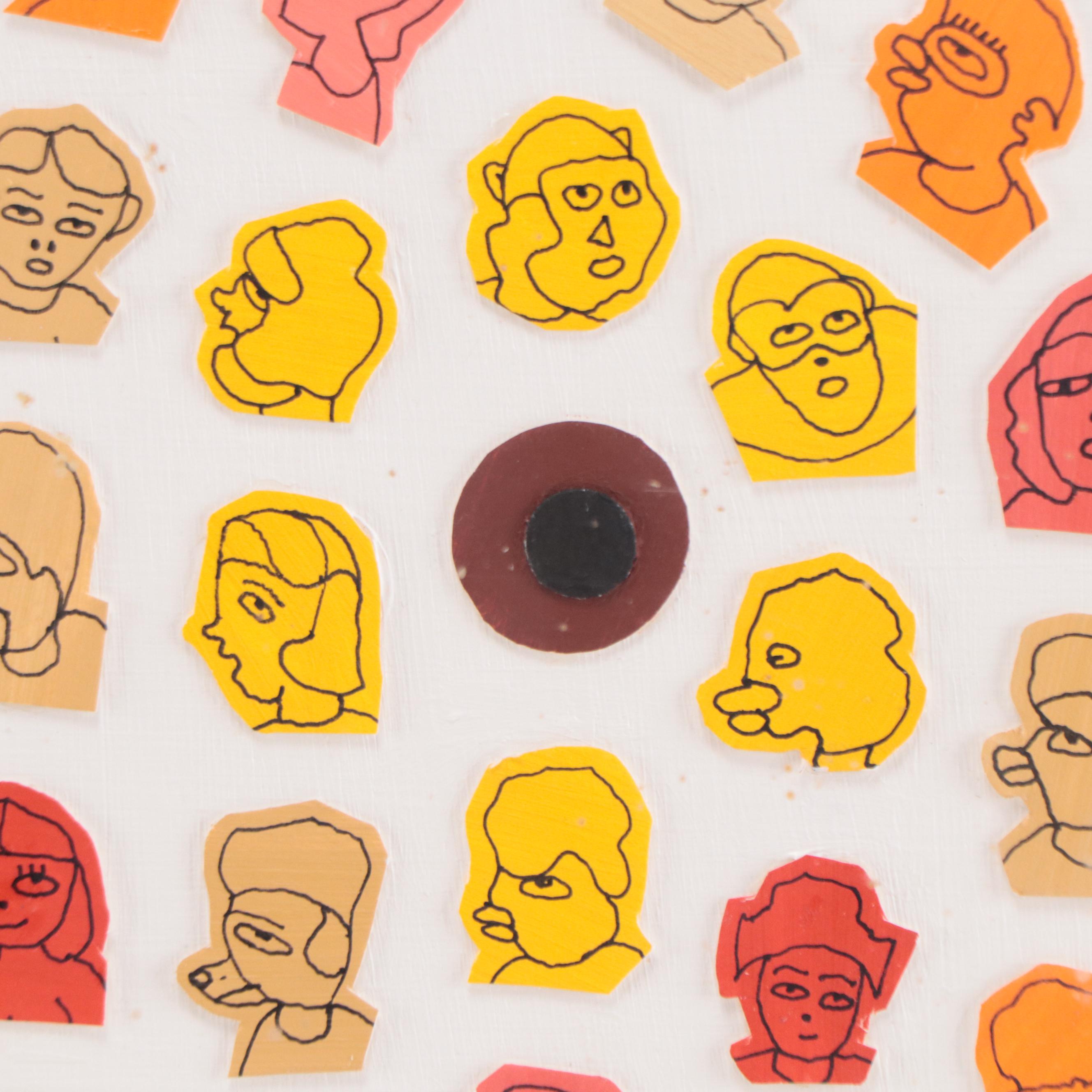 Stewart Katz Mixed Media Composition "Jessie," 1997