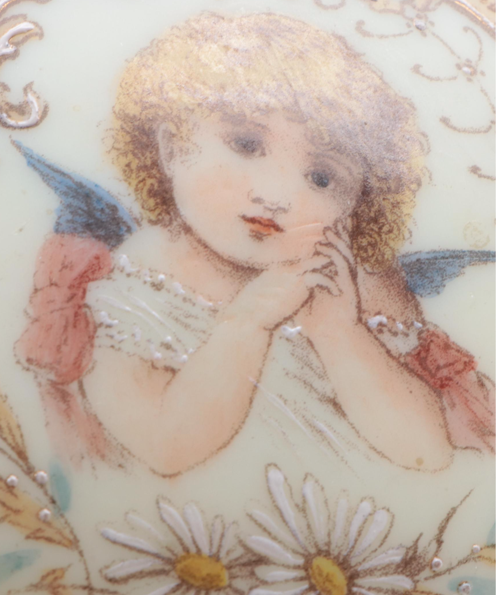 Wavecrest C.F. Monroe and Other Victorian Style Satin Glass Vanity Trinket Boxes