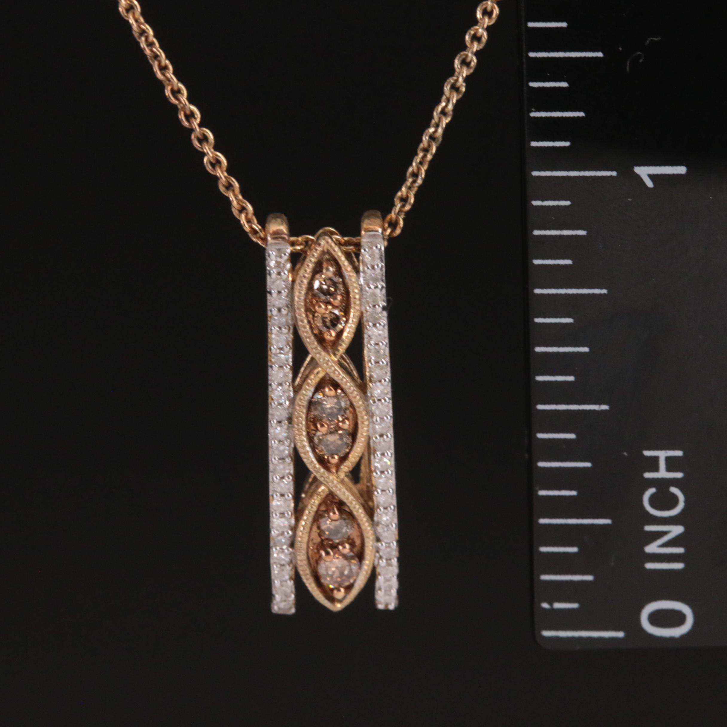 Sterling Diamond Pendant Necklace
