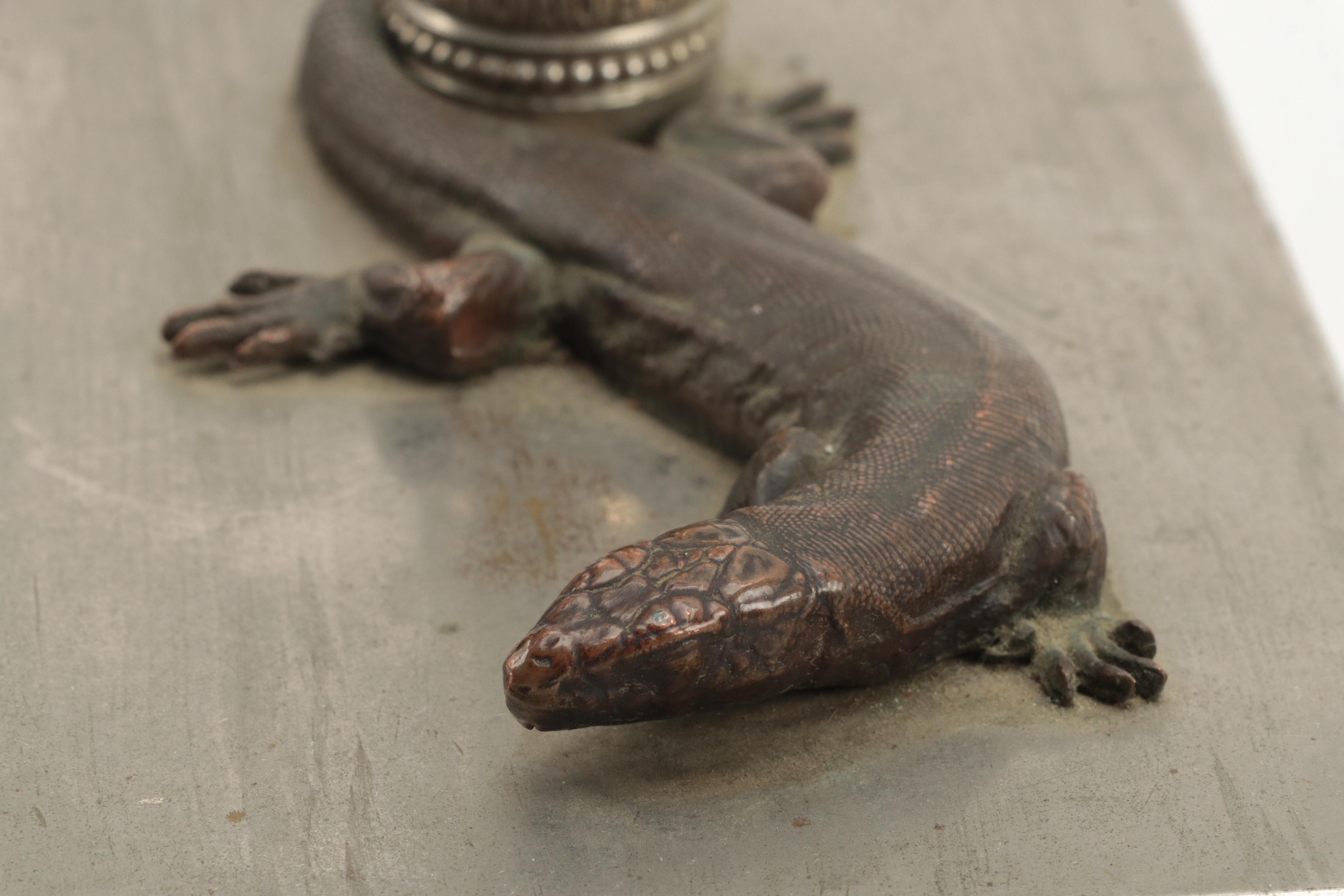 Large Grand Tour Blotter or Paperweight in Brass and Bronze, Late 19th C.
