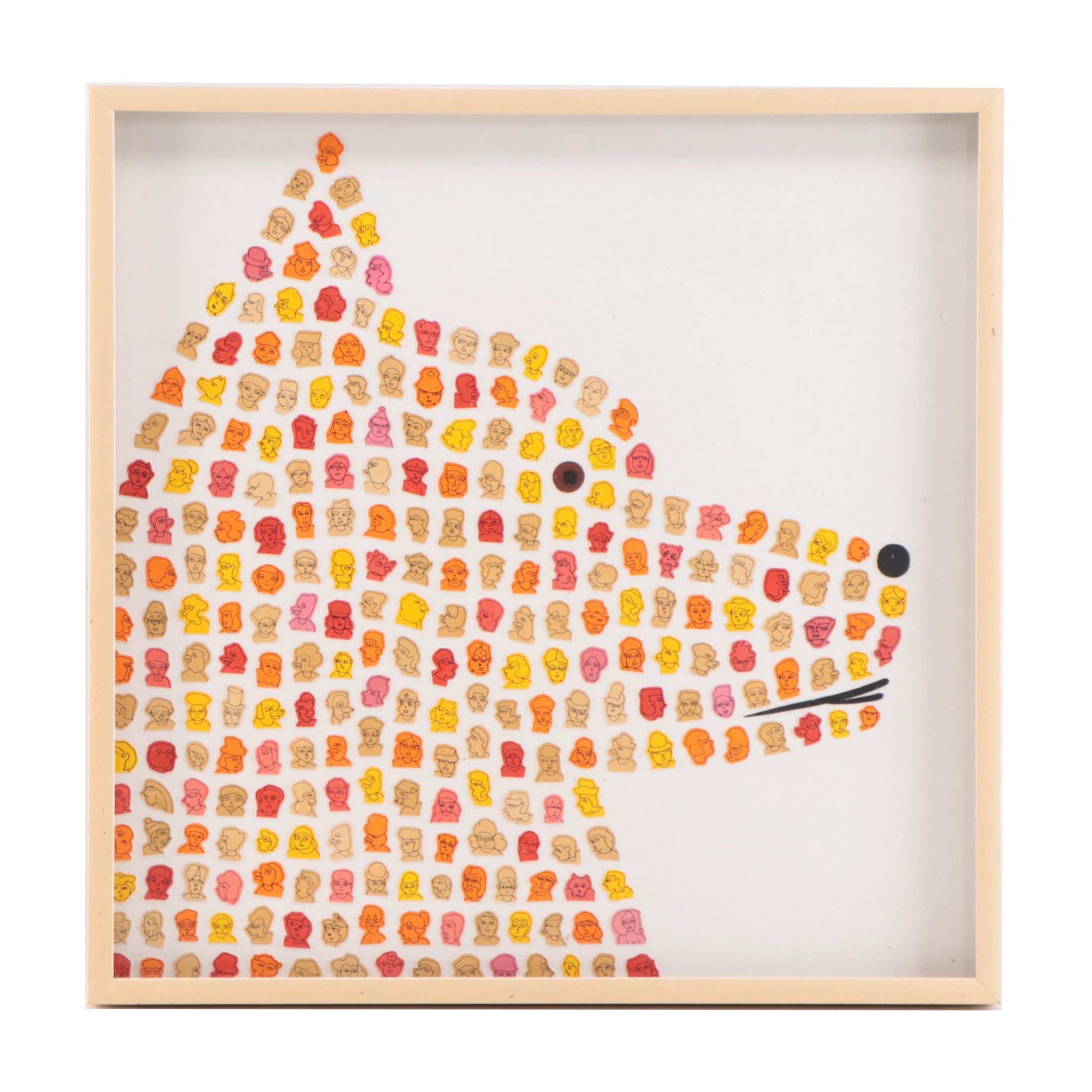 Stewart Katz Mixed Media Composition "Jessie," 1997