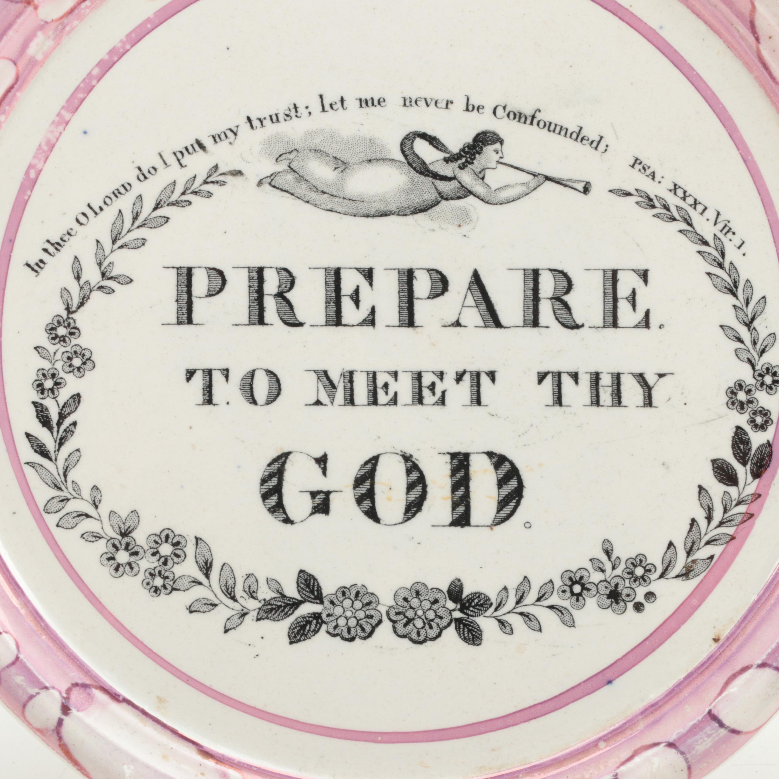 English Soft Paste Porcelain Lustreware Plaque, Early 19th Century