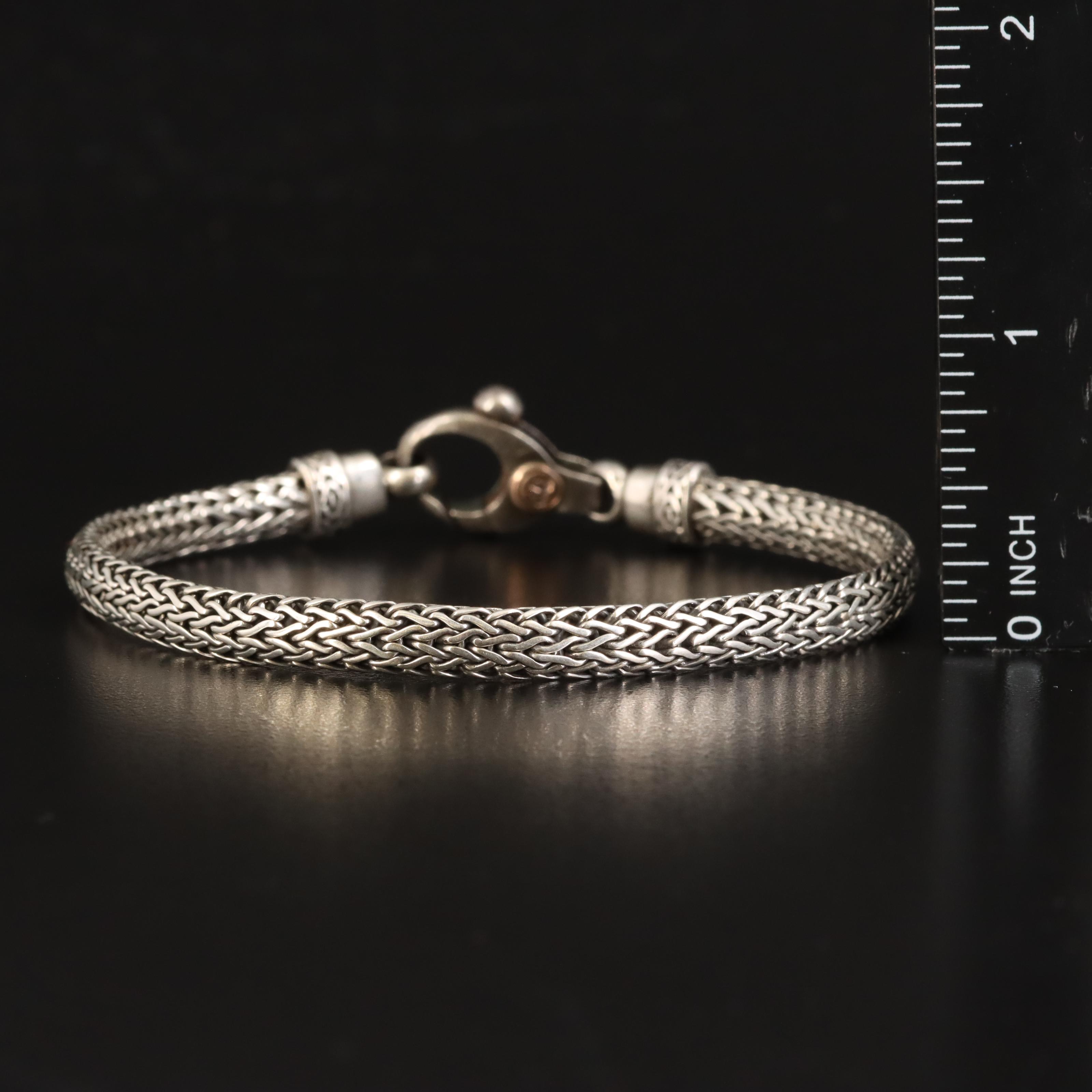 Sterling Wheat Chain Bracelet