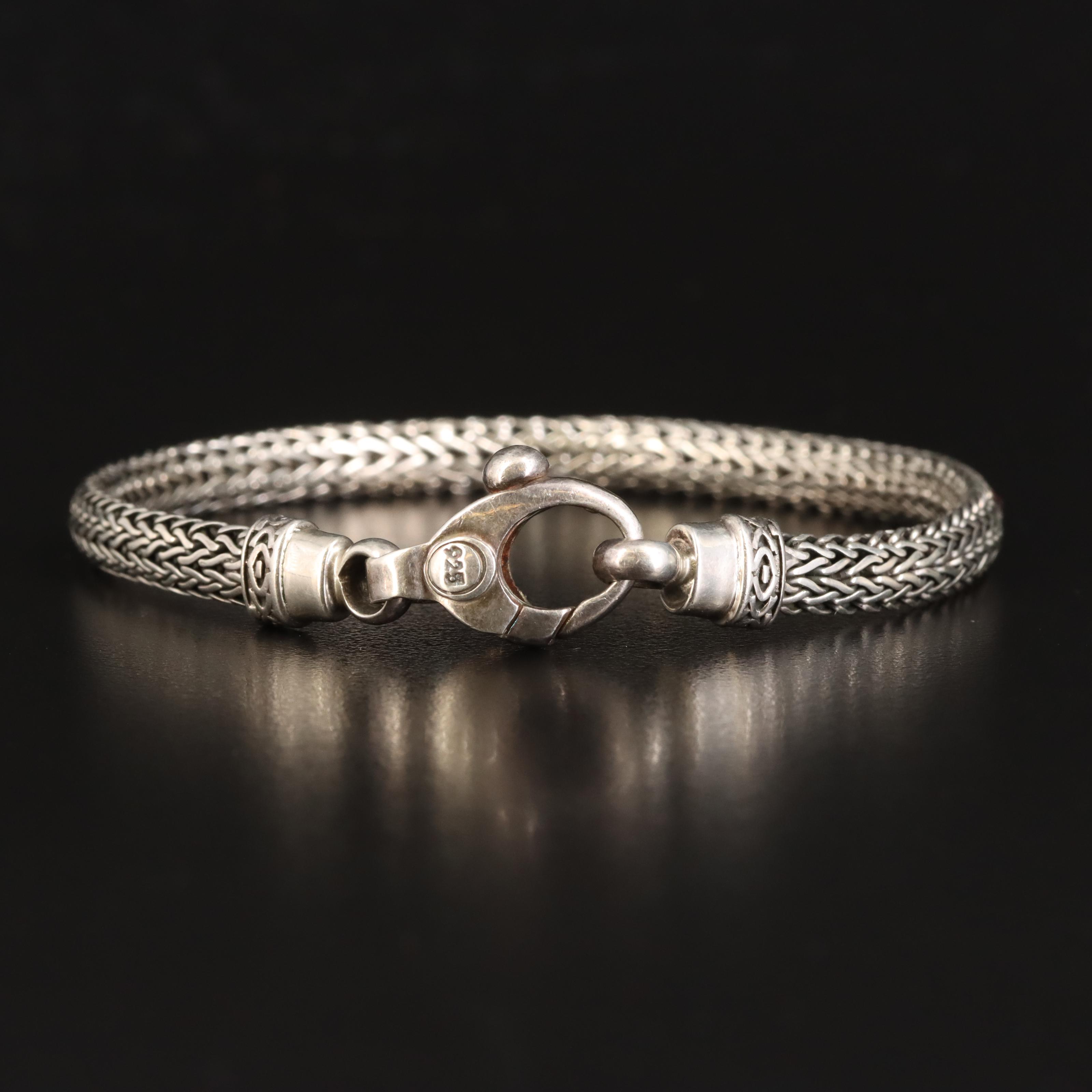 Sterling Wheat Chain Bracelet