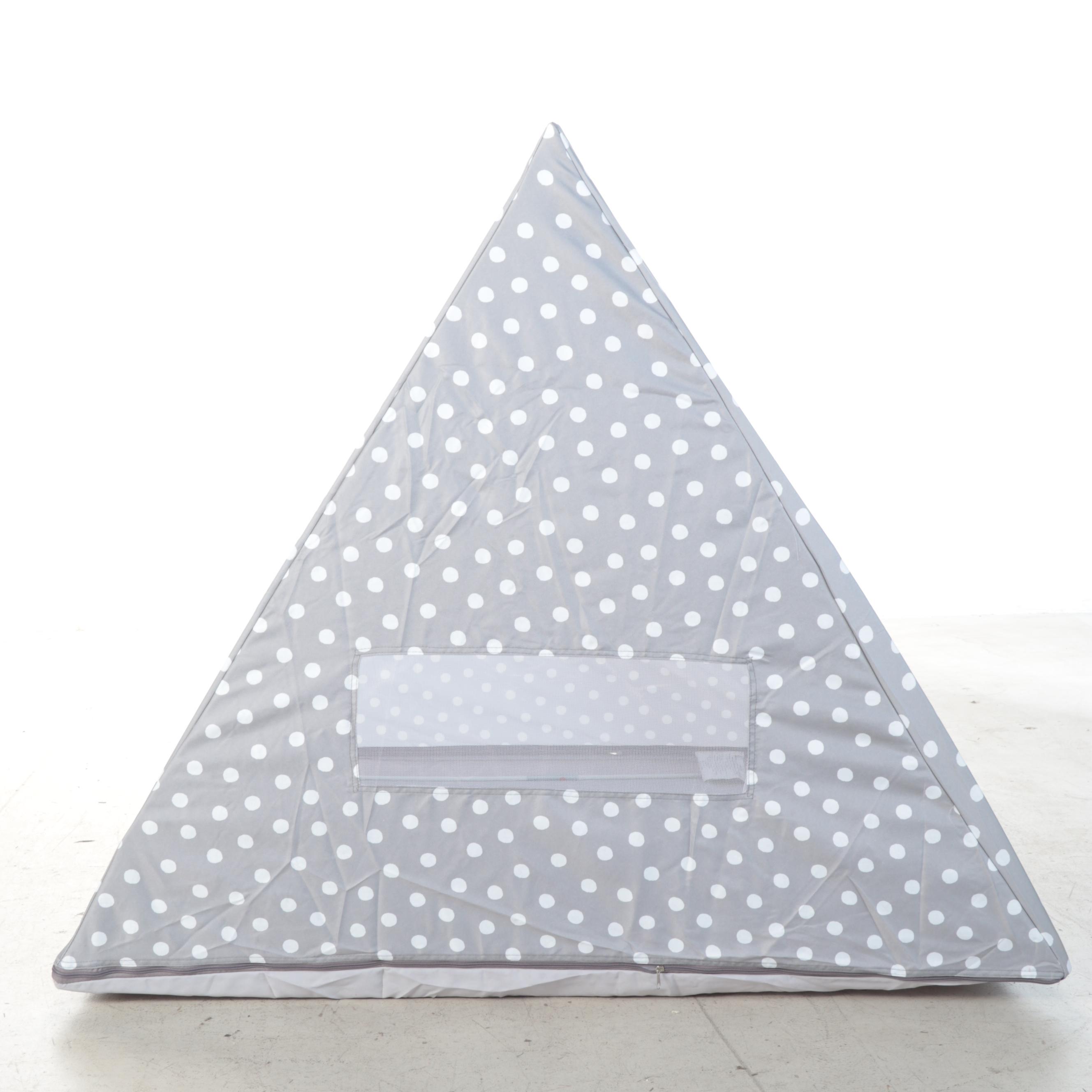 Pillowfort A-Frame Gray Dot Print Kid's Play Tent