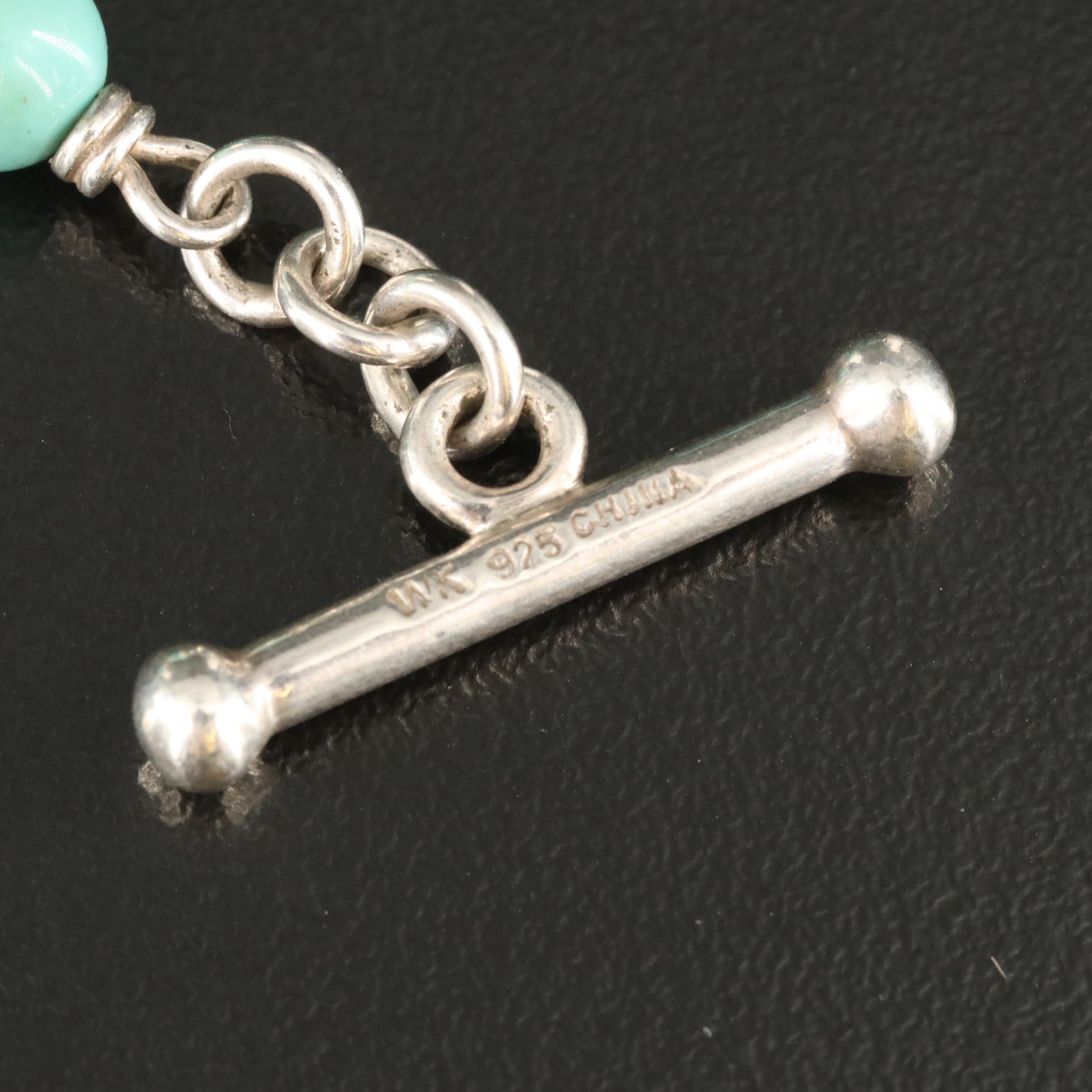 Sterling Turquoise Station Necklace