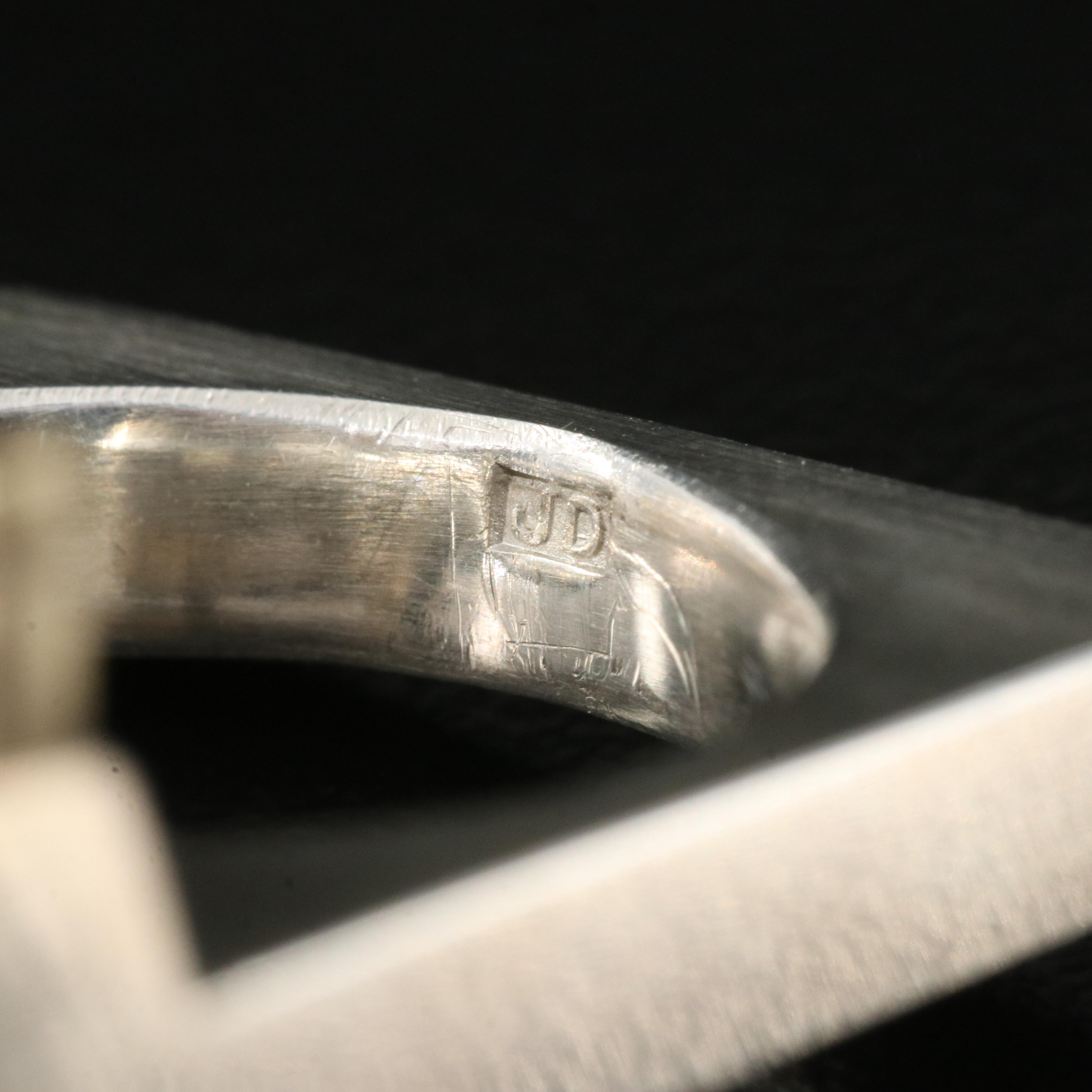 Modernist Signed Sterling Transistor Ring