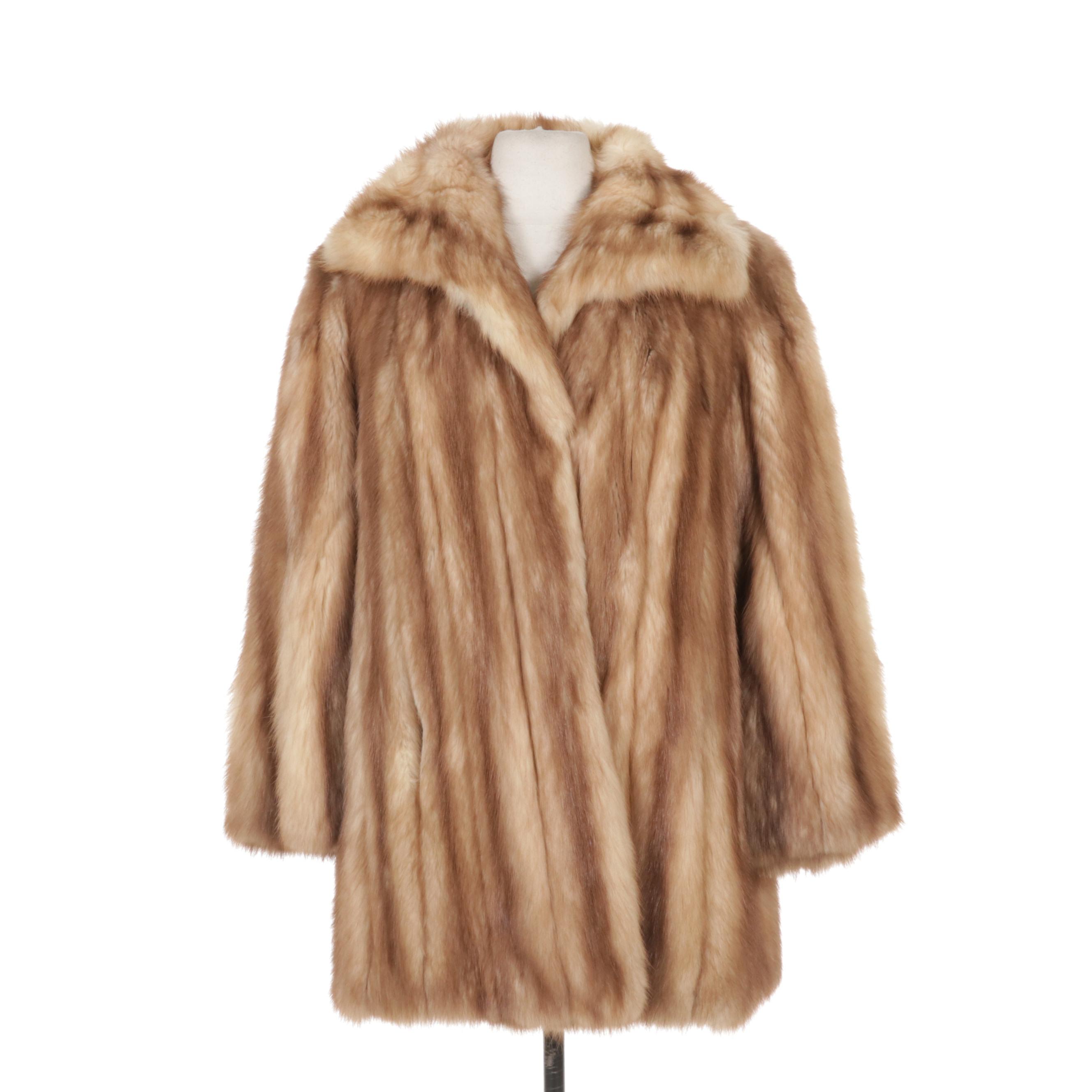 Stone Marten Fur Stroller Coat, Mid to Late 20th Century