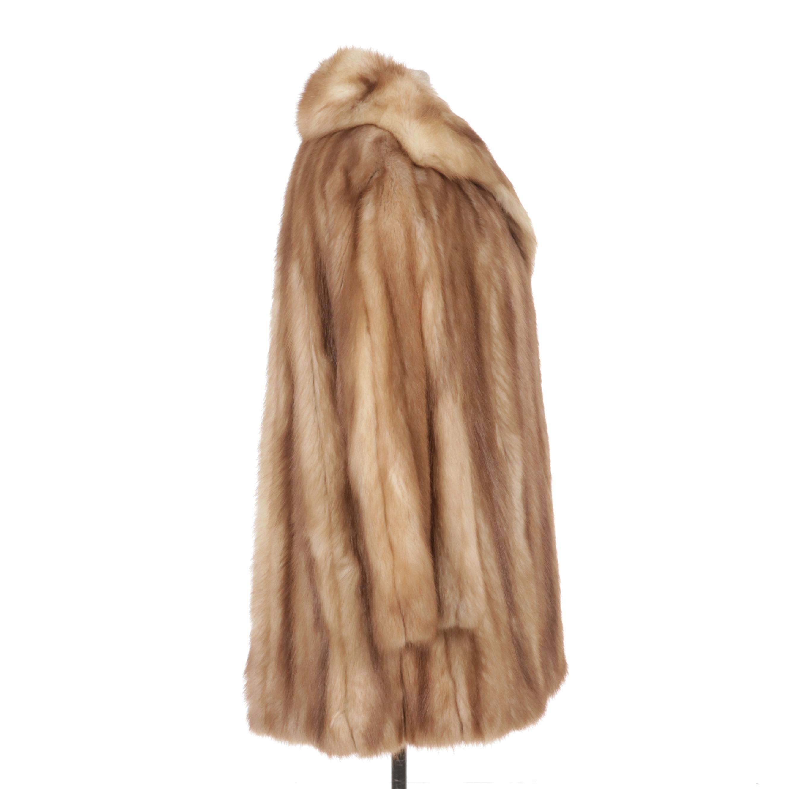 Stone Marten Fur Stroller Coat, Mid to Late 20th Century