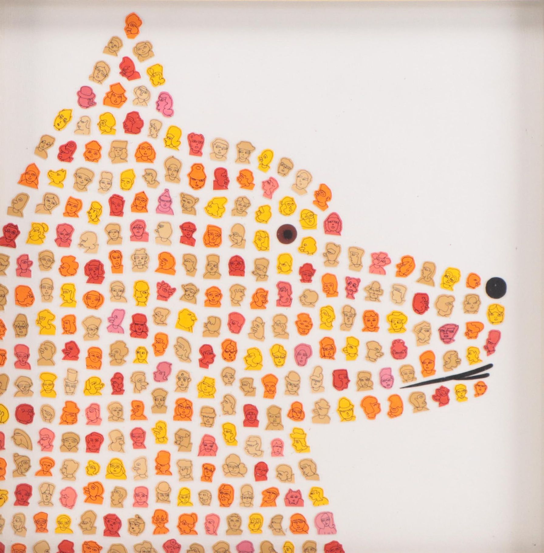 Stewart Katz Mixed Media Composition "Jessie," 1997