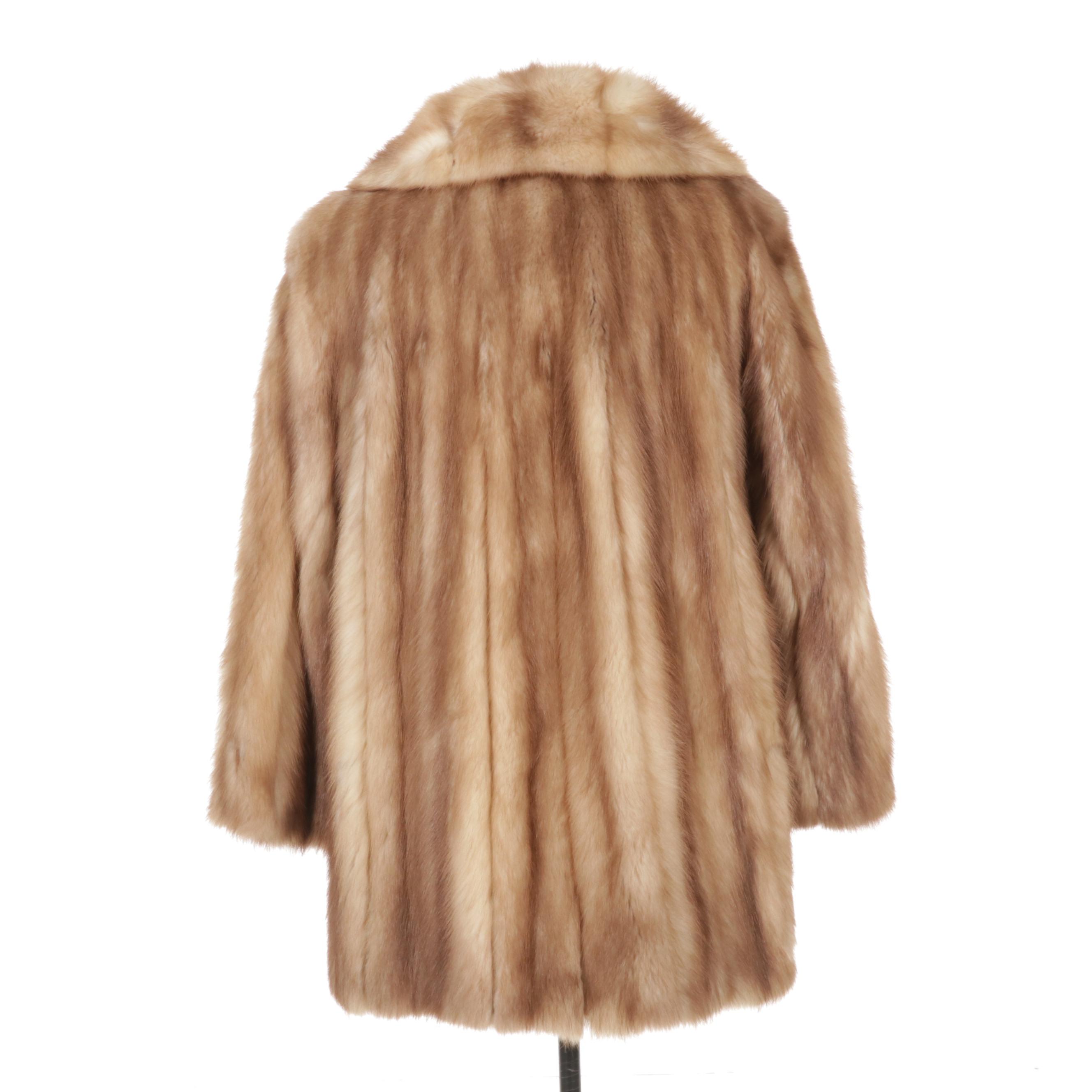 Stone Marten Fur Stroller Coat, Mid to Late 20th Century