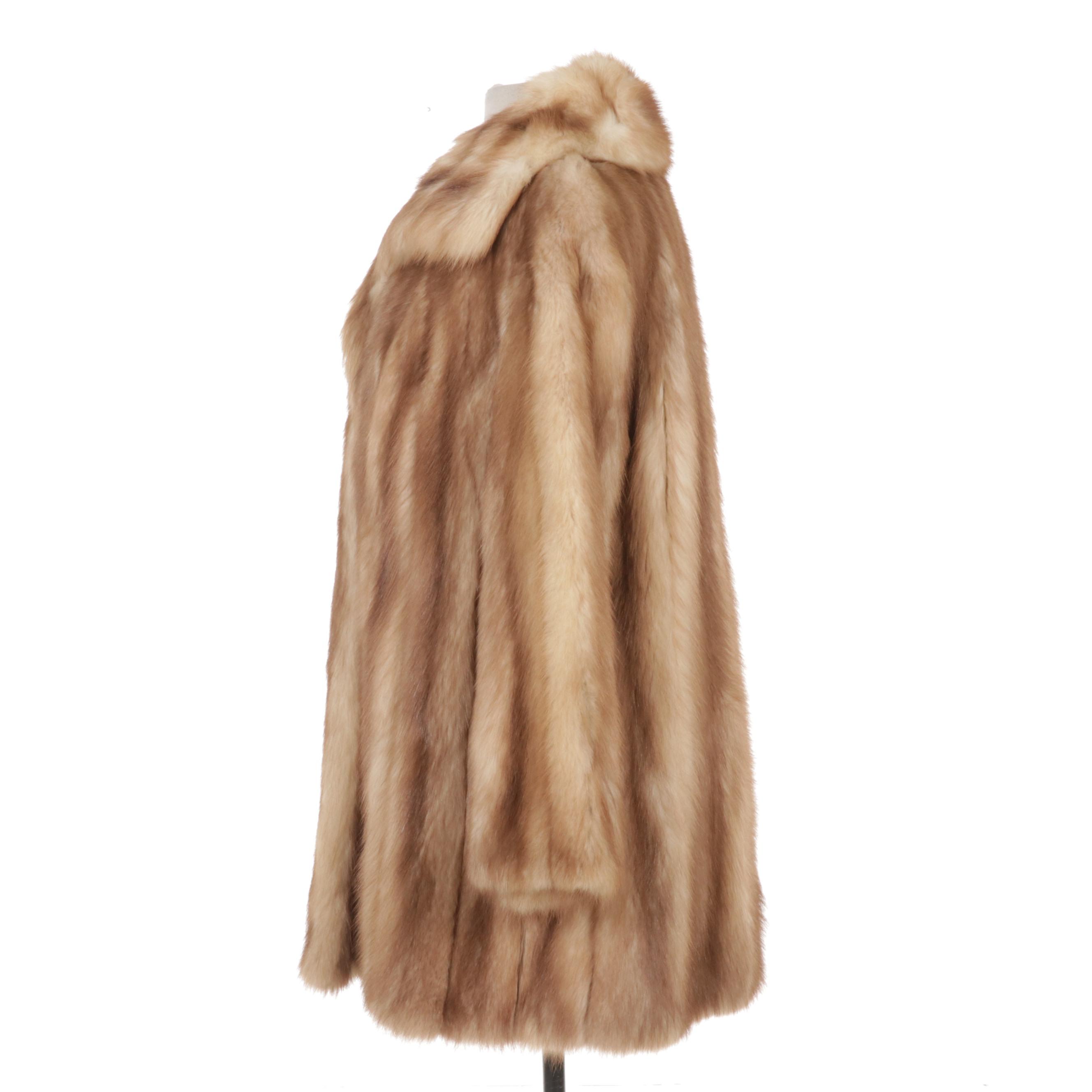 Stone Marten Fur Stroller Coat, Mid to Late 20th Century