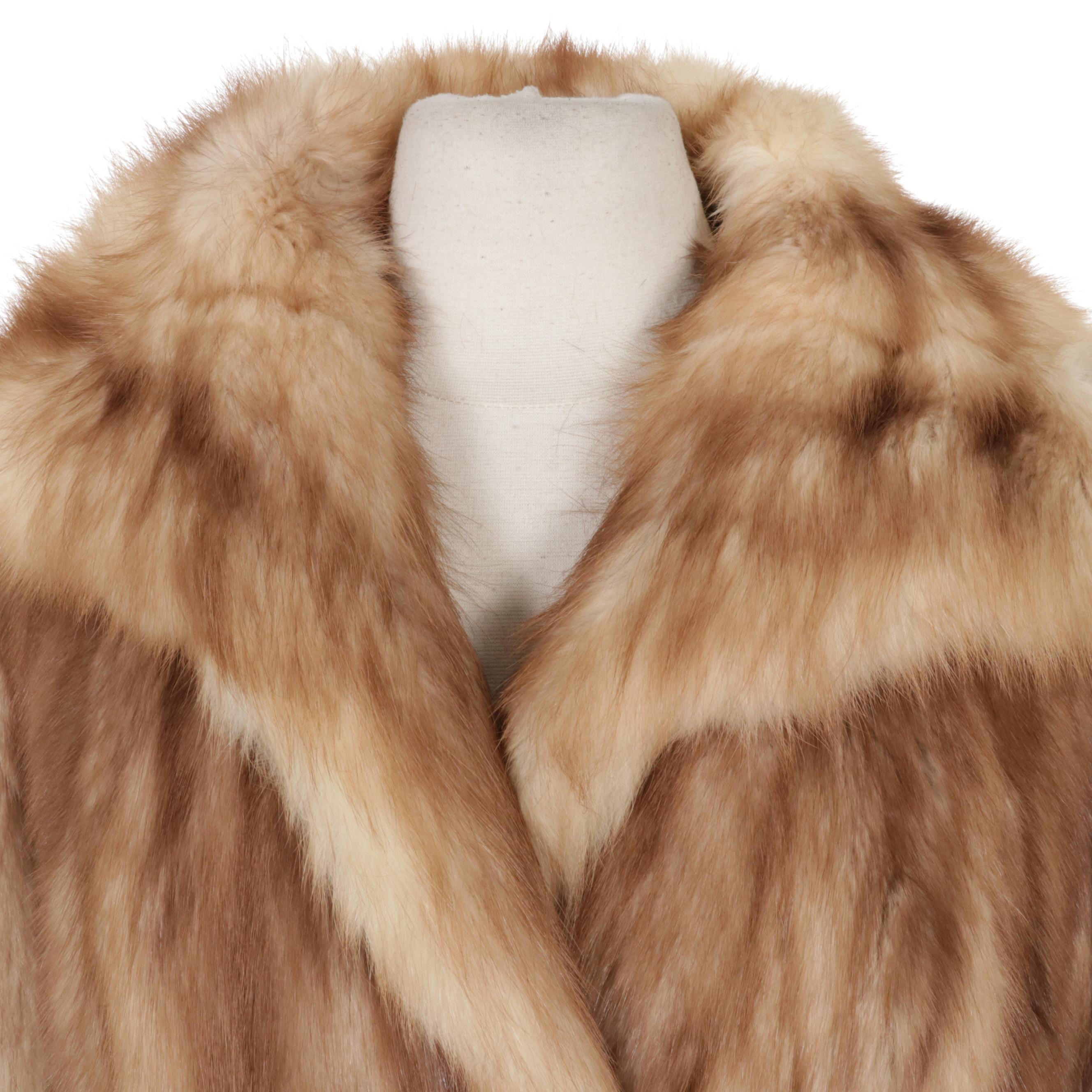 Stone Marten Fur Stroller Coat, Mid to Late 20th Century