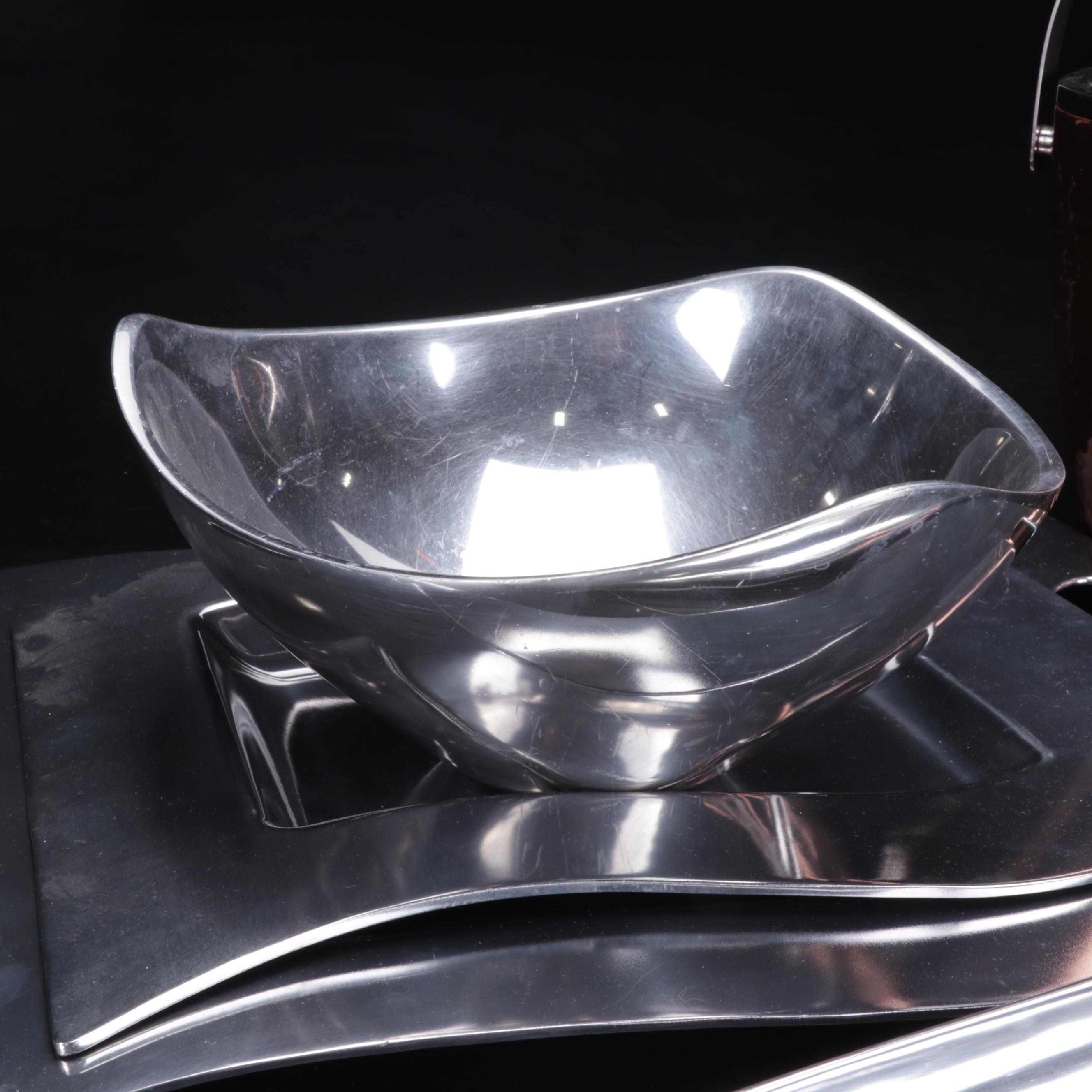 Nambé Tri-Corner Bowl, Calvin Klein Bread Tray, Villeroy & Boch Platters & More