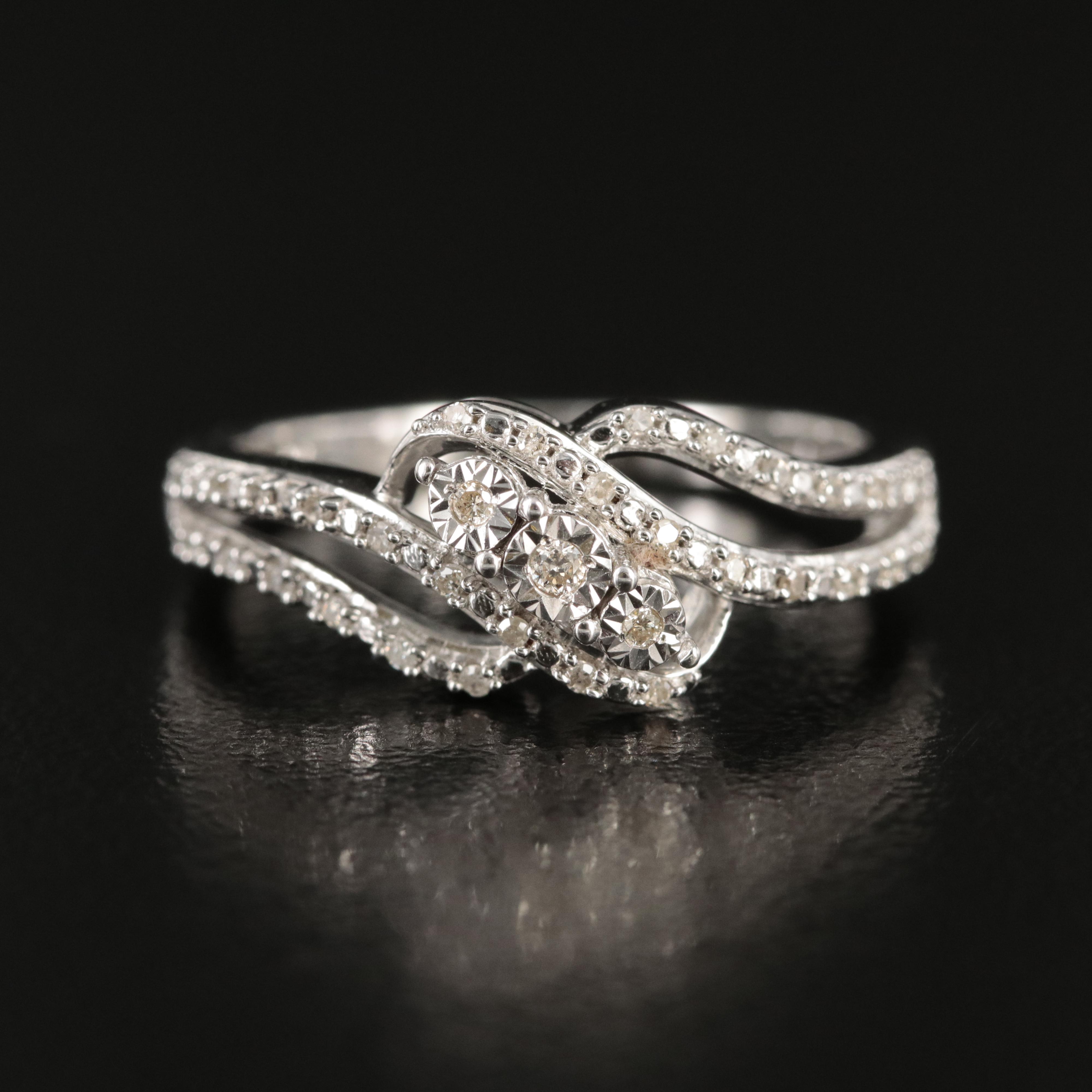 Sterling Diamond Ring