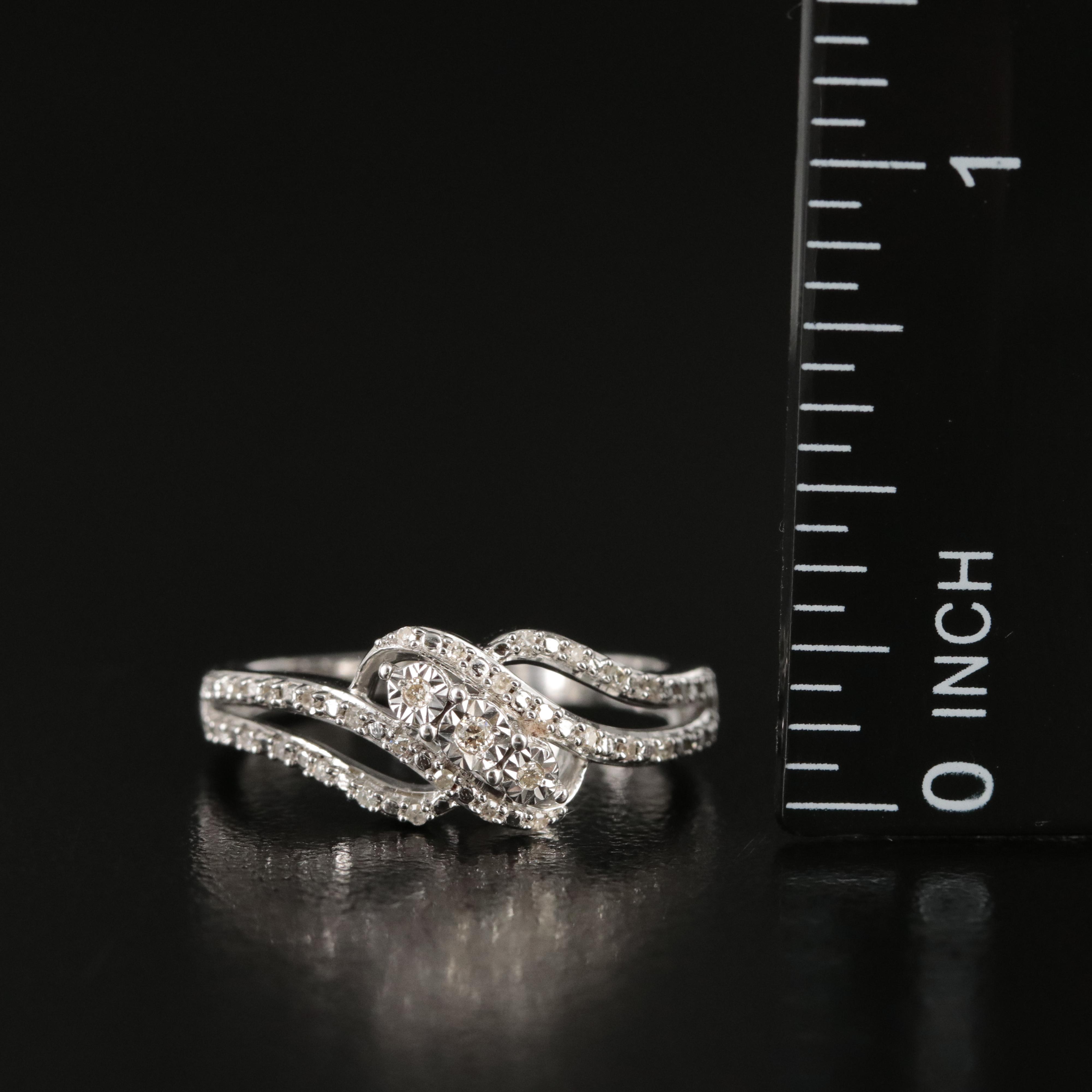 Sterling Diamond Ring