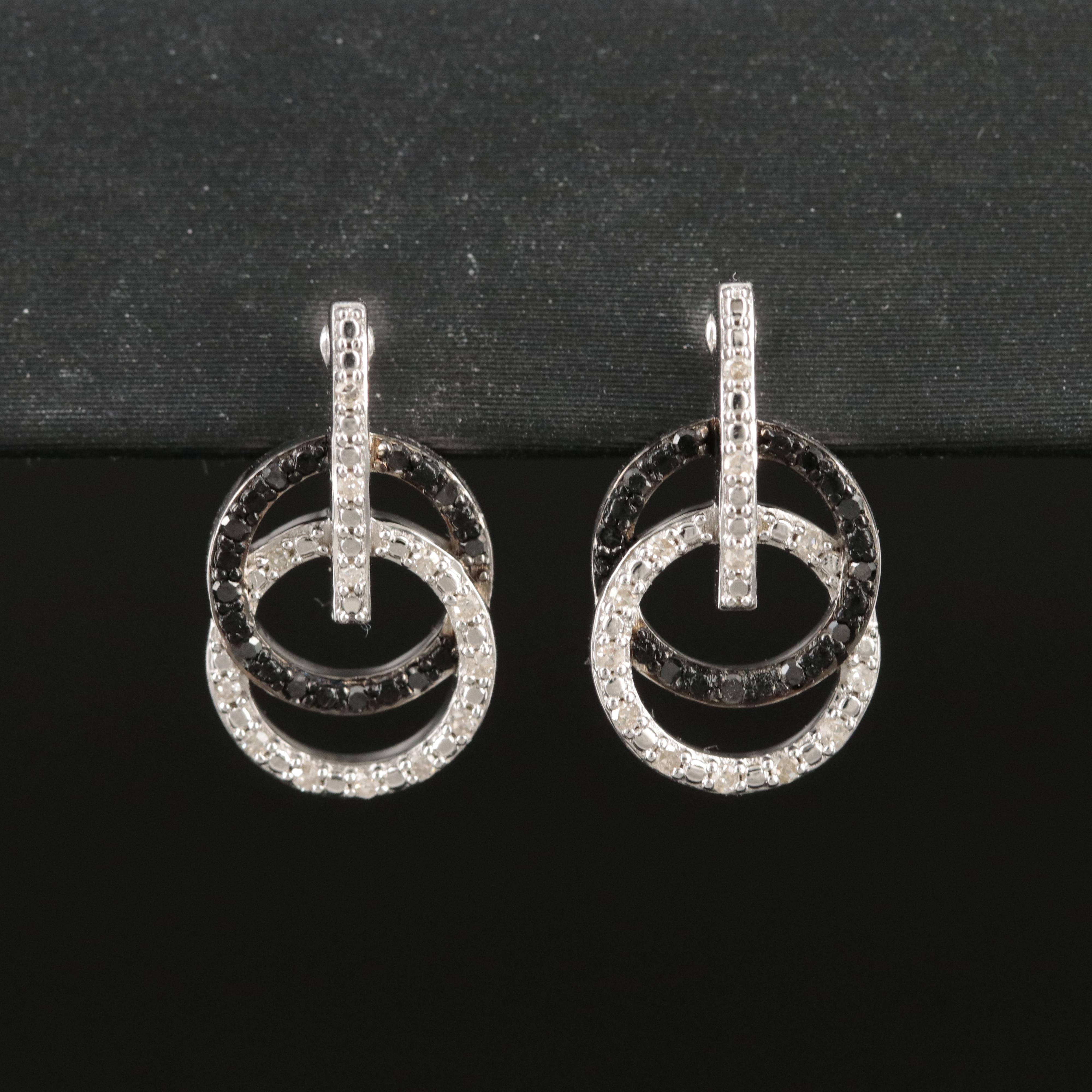 Sterling Diamond Earrings