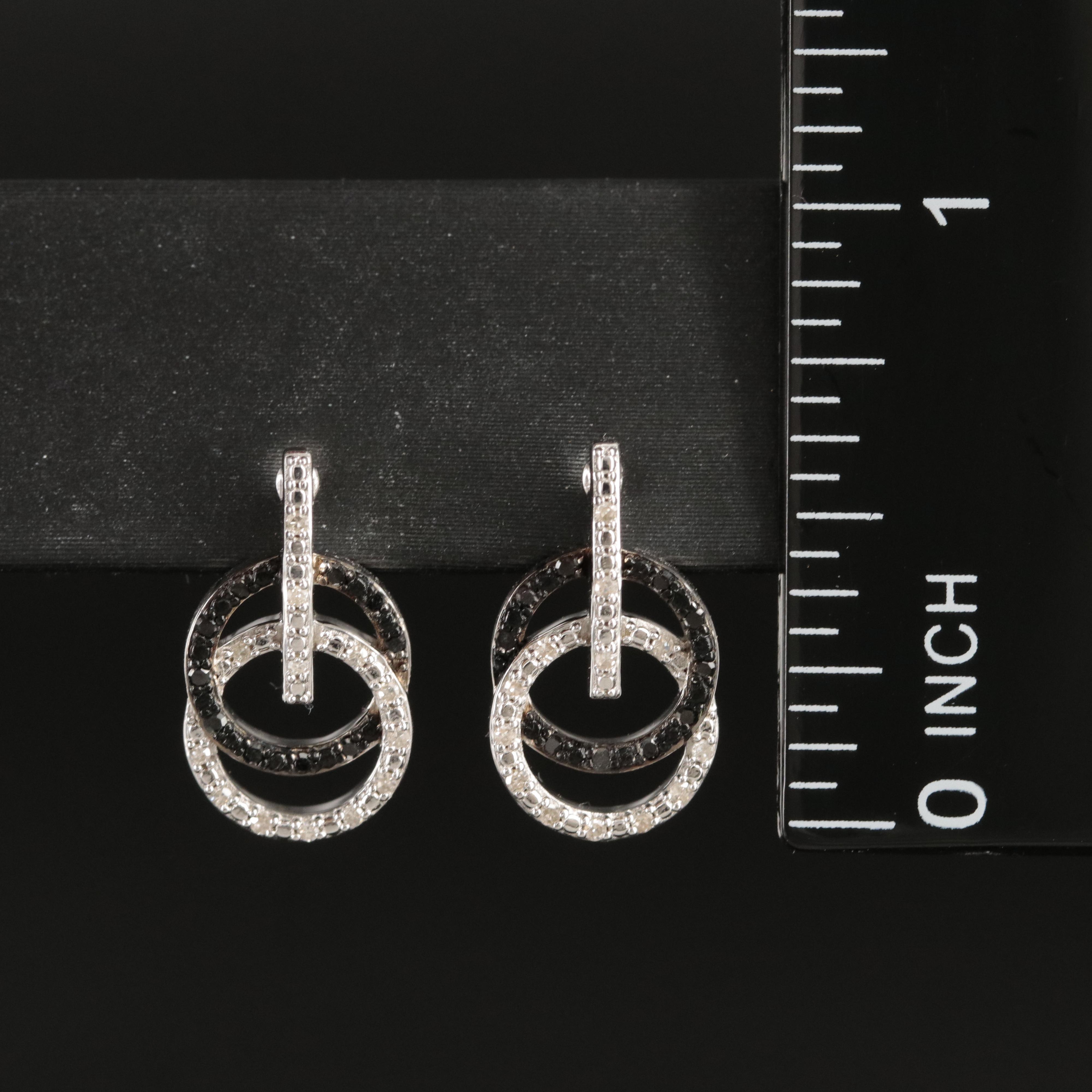 Sterling Diamond Earrings