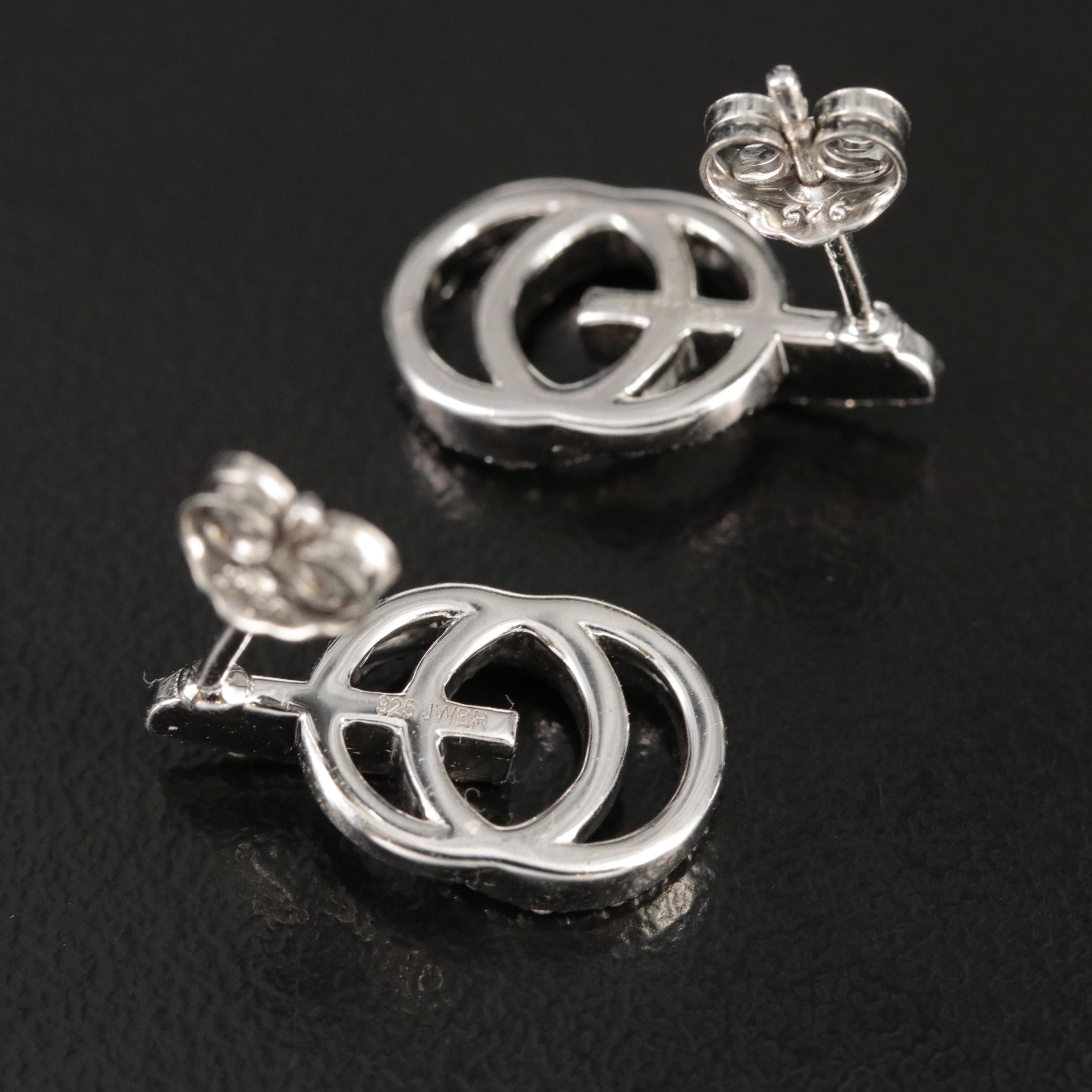 Sterling Diamond Earrings