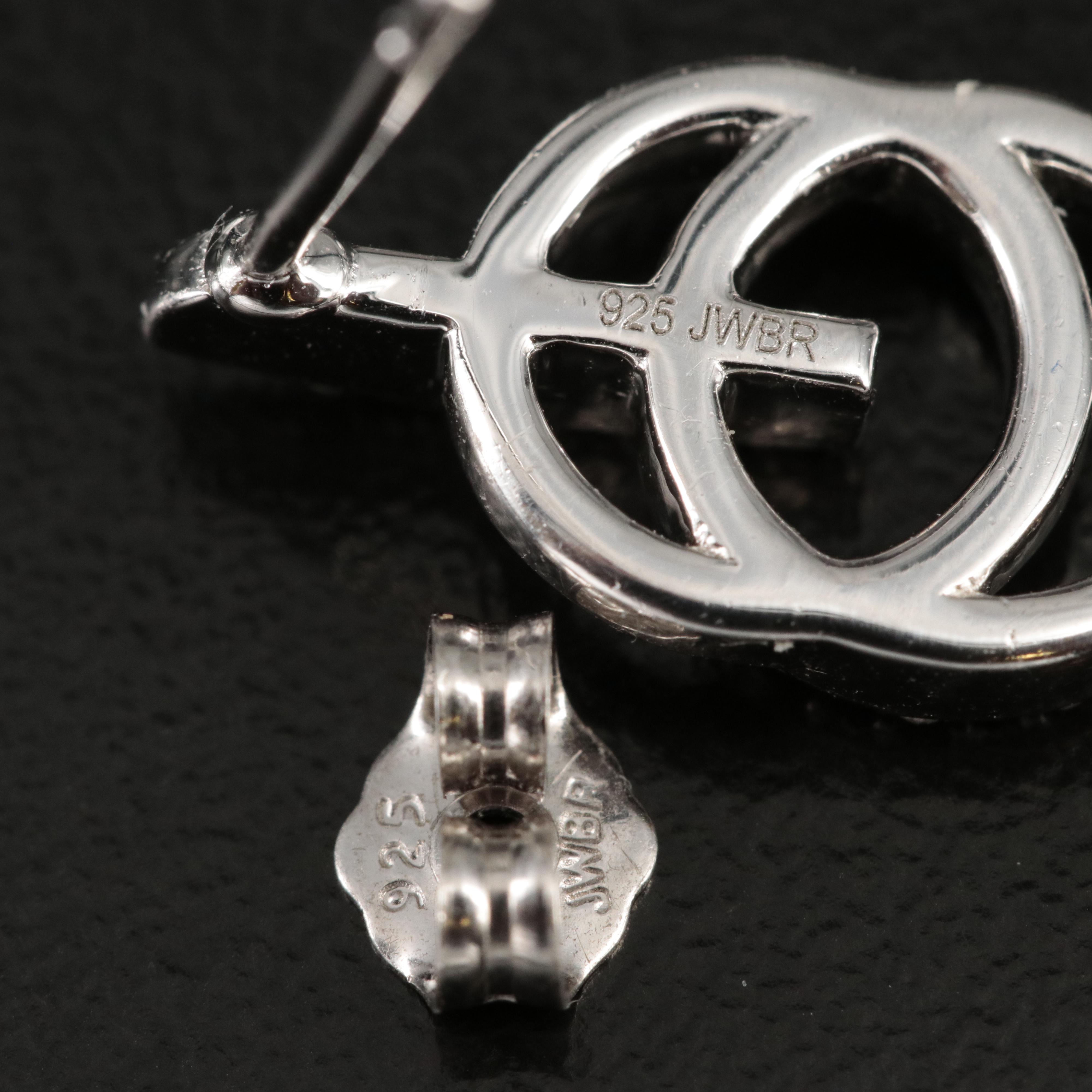 Sterling Diamond Earrings