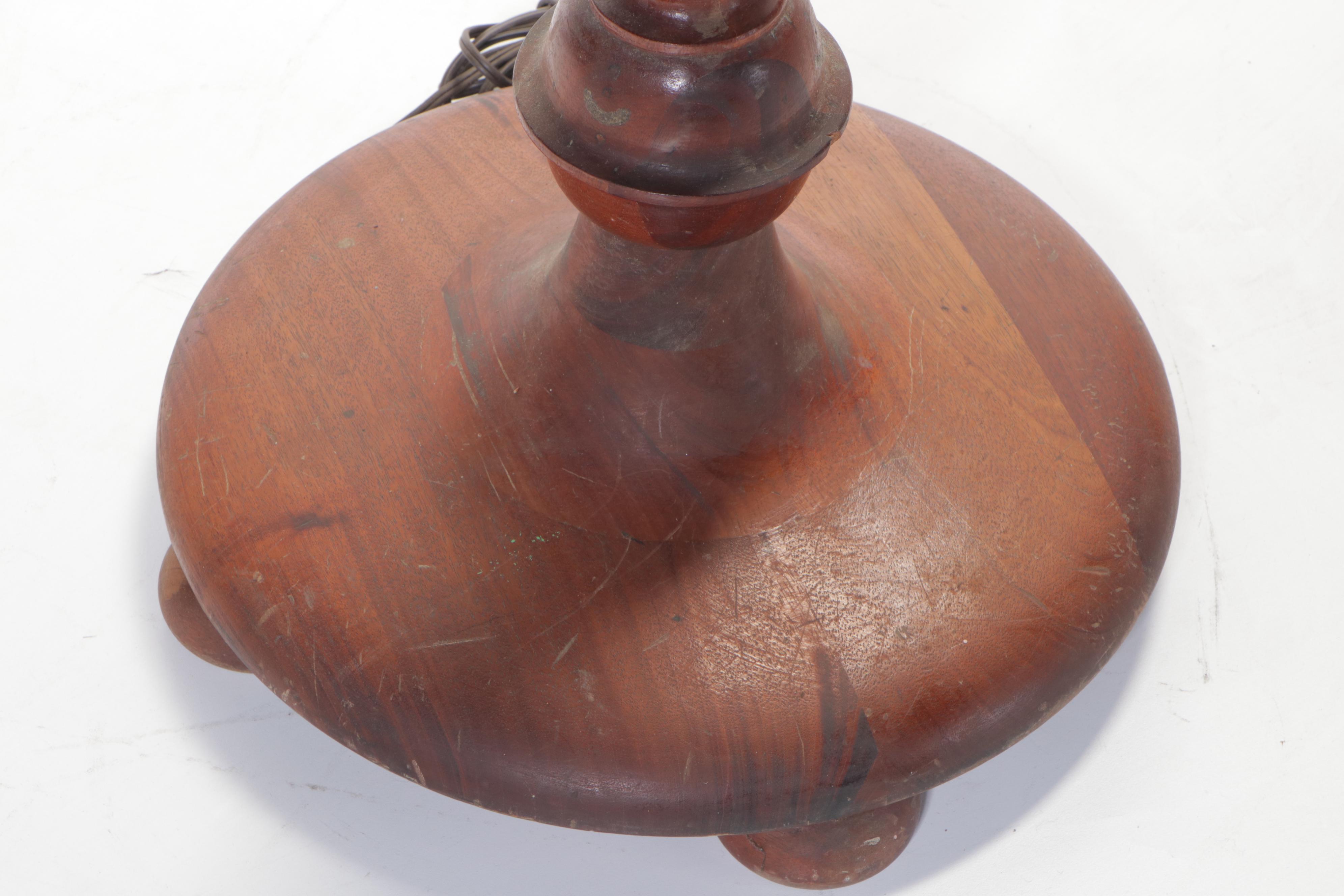 Mahogany Barley Twist Four-Light Torchiere Floor Lamp, Early 20th Century