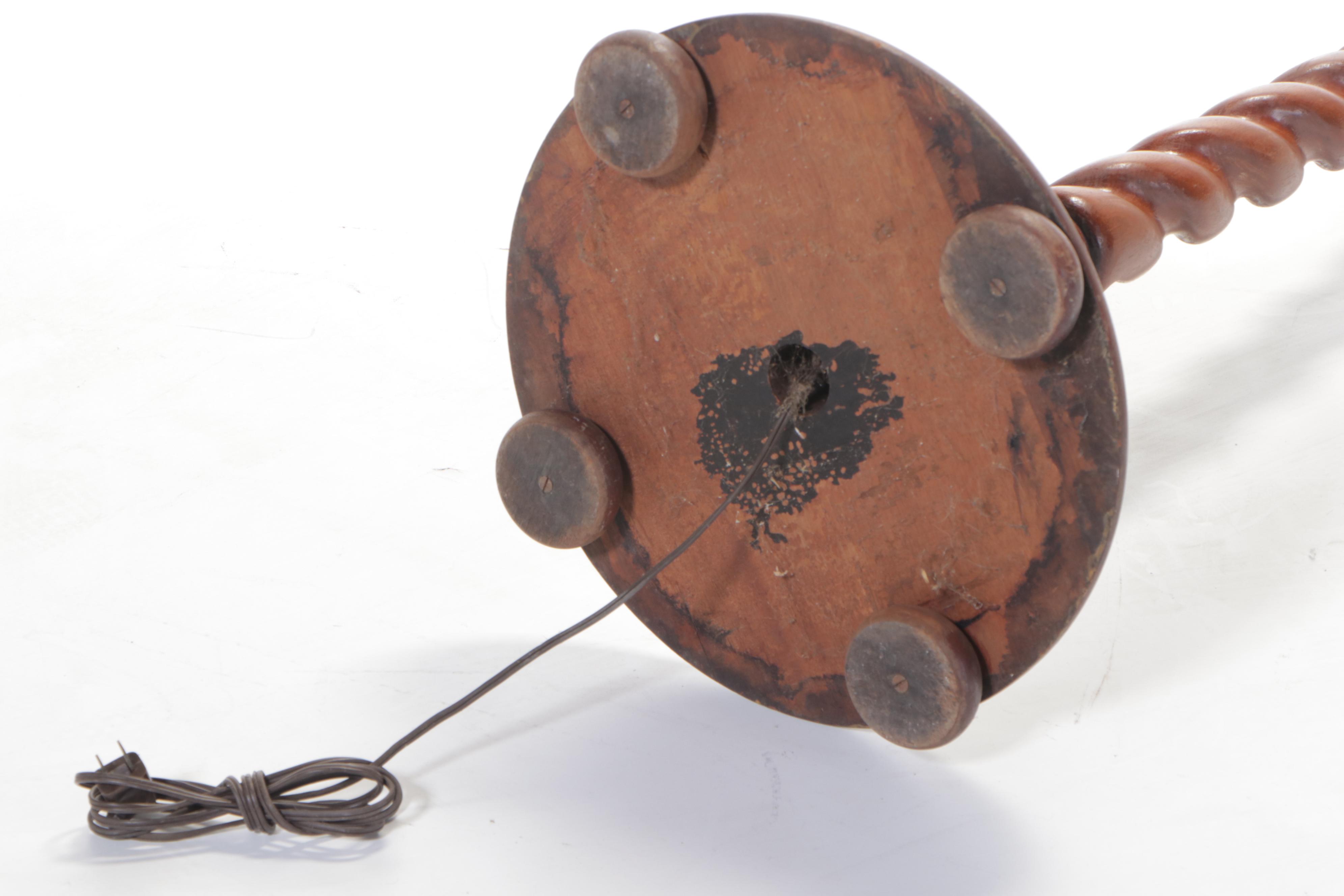 Mahogany Barley Twist Four-Light Torchiere Floor Lamp, Early 20th Century