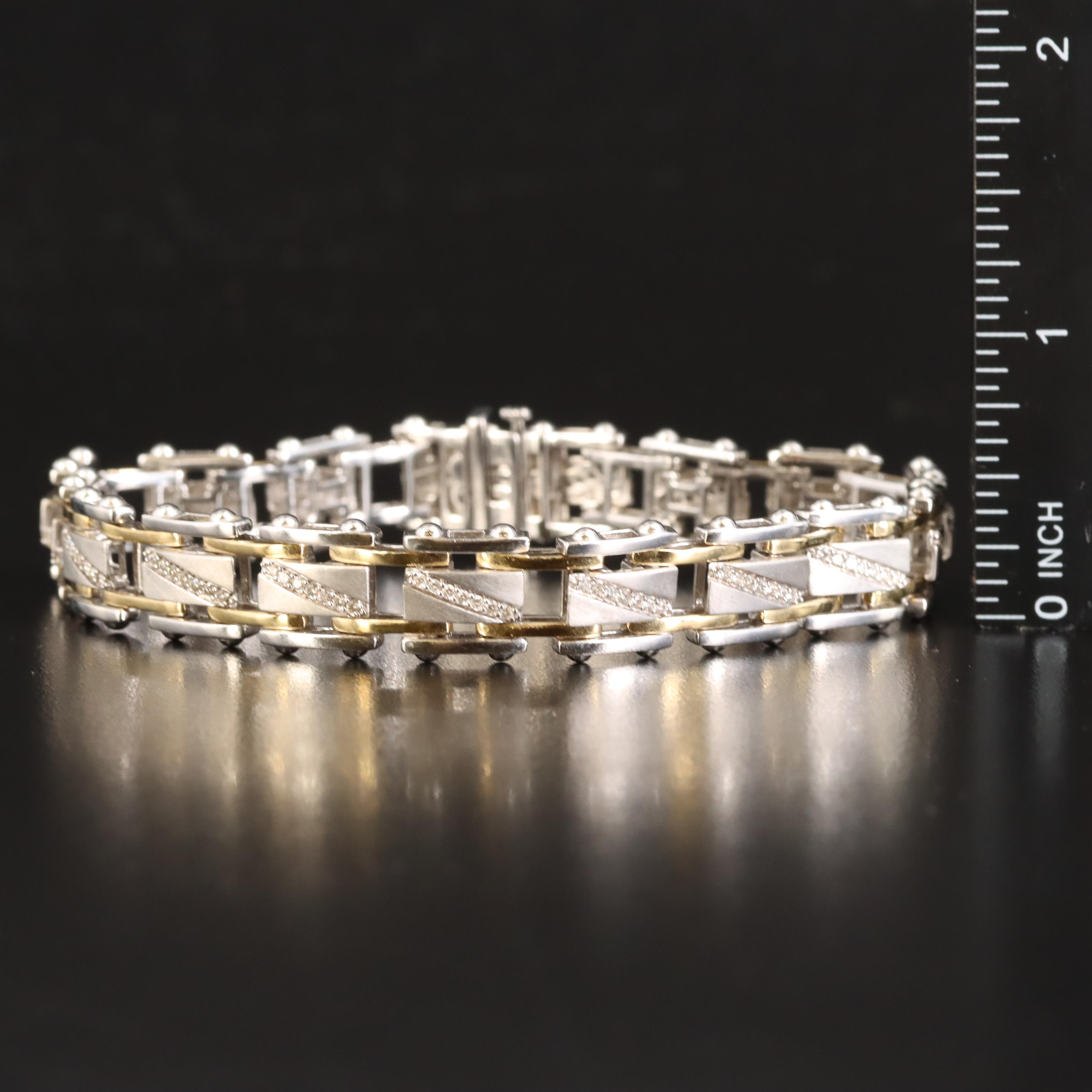 Sterling 1.02 CTW Diamond Bracelet