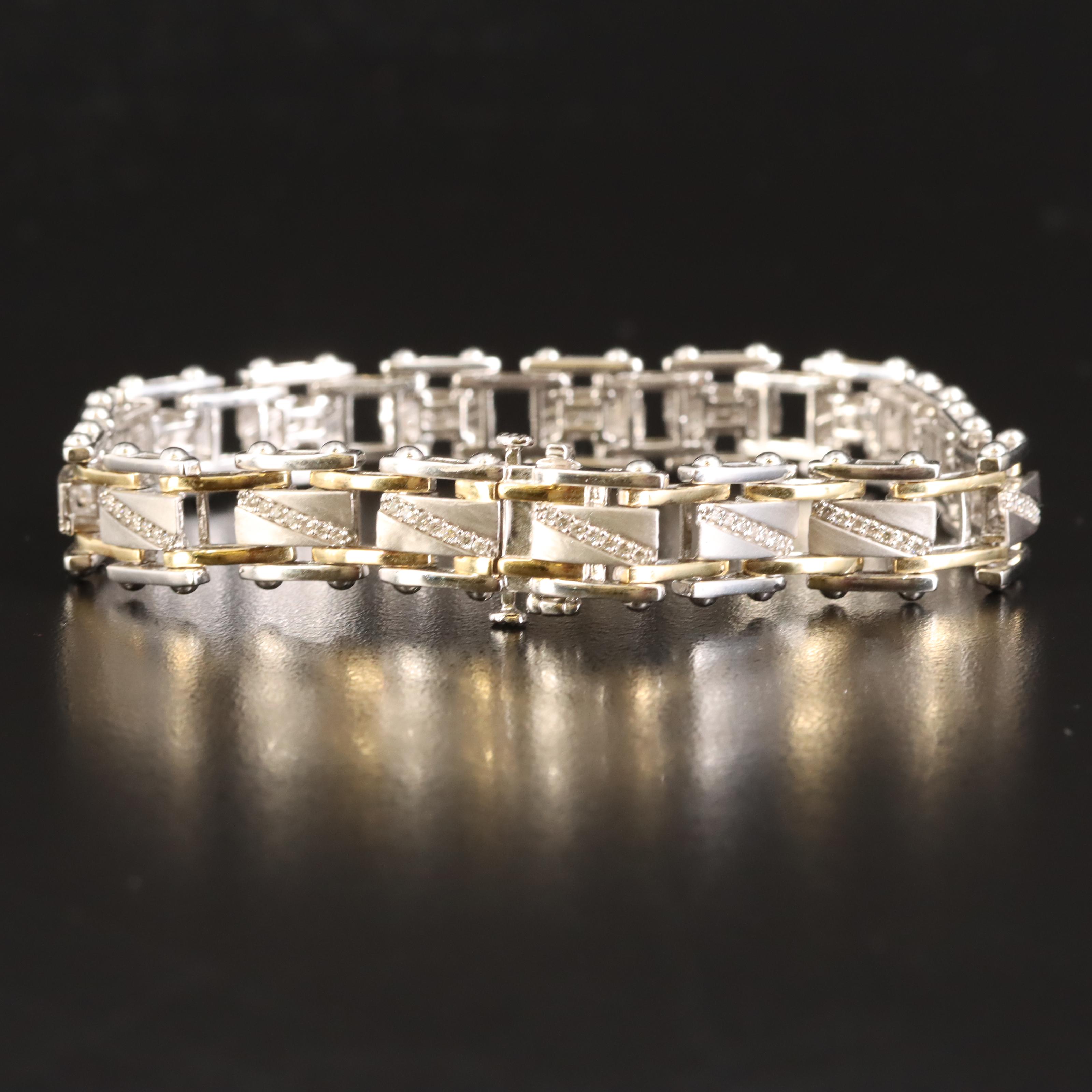Sterling 1.02 CTW Diamond Bracelet