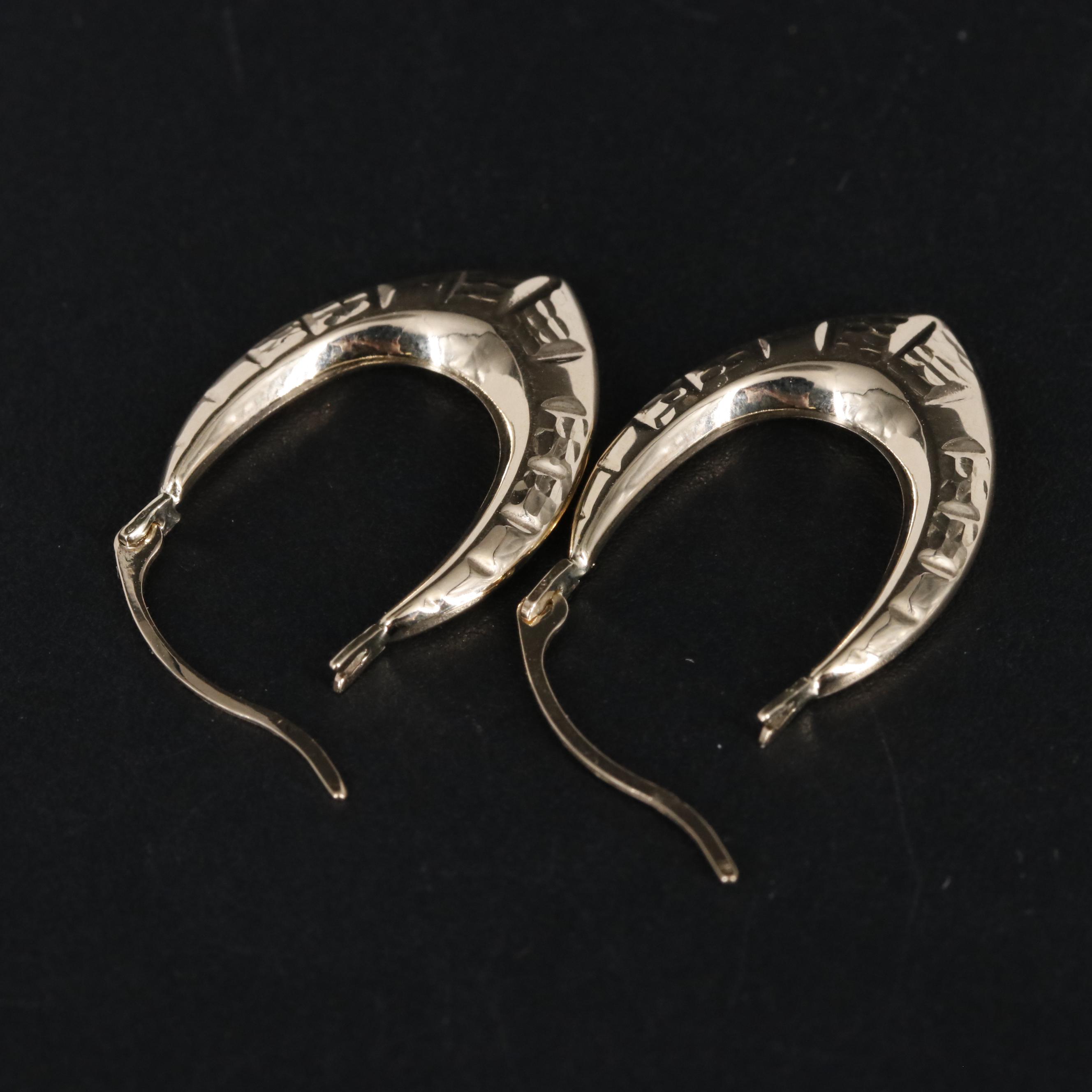 10K Oval Hoop Earrings
