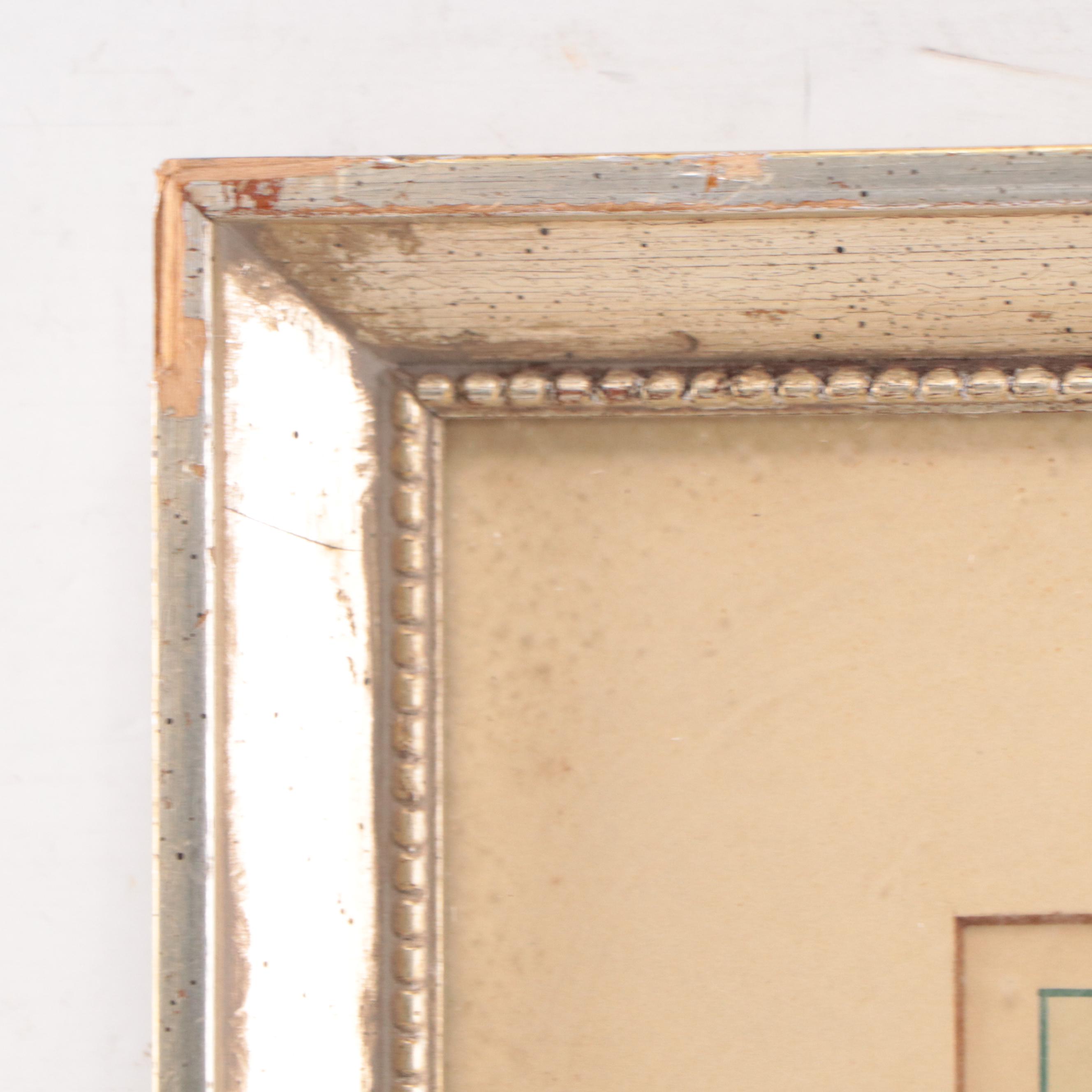 Hand-Colored Lithograph of Marienburg Monastery Ruins, 19th Century