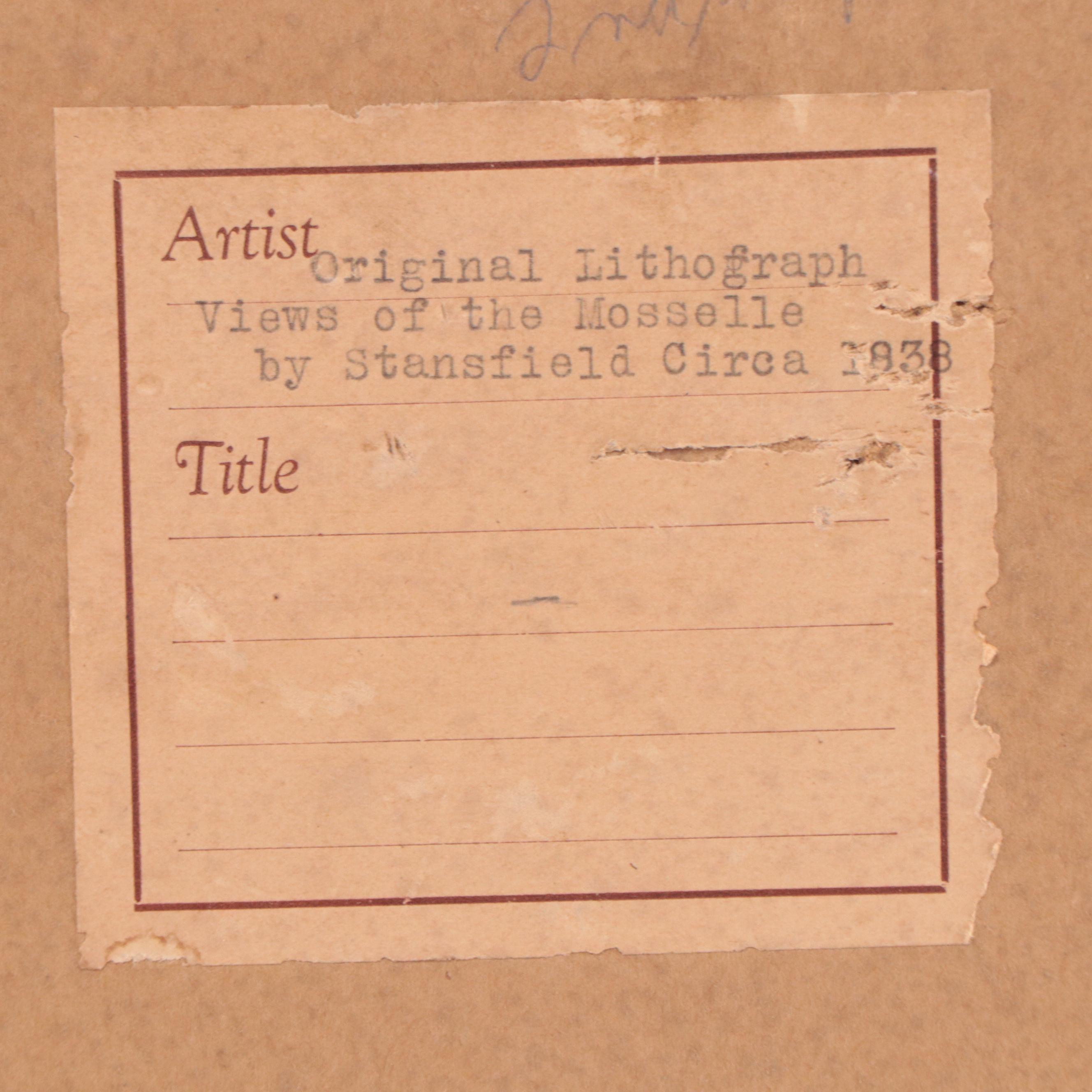 Hand-Colored Lithograph of Marienburg Monastery Ruins, 19th Century