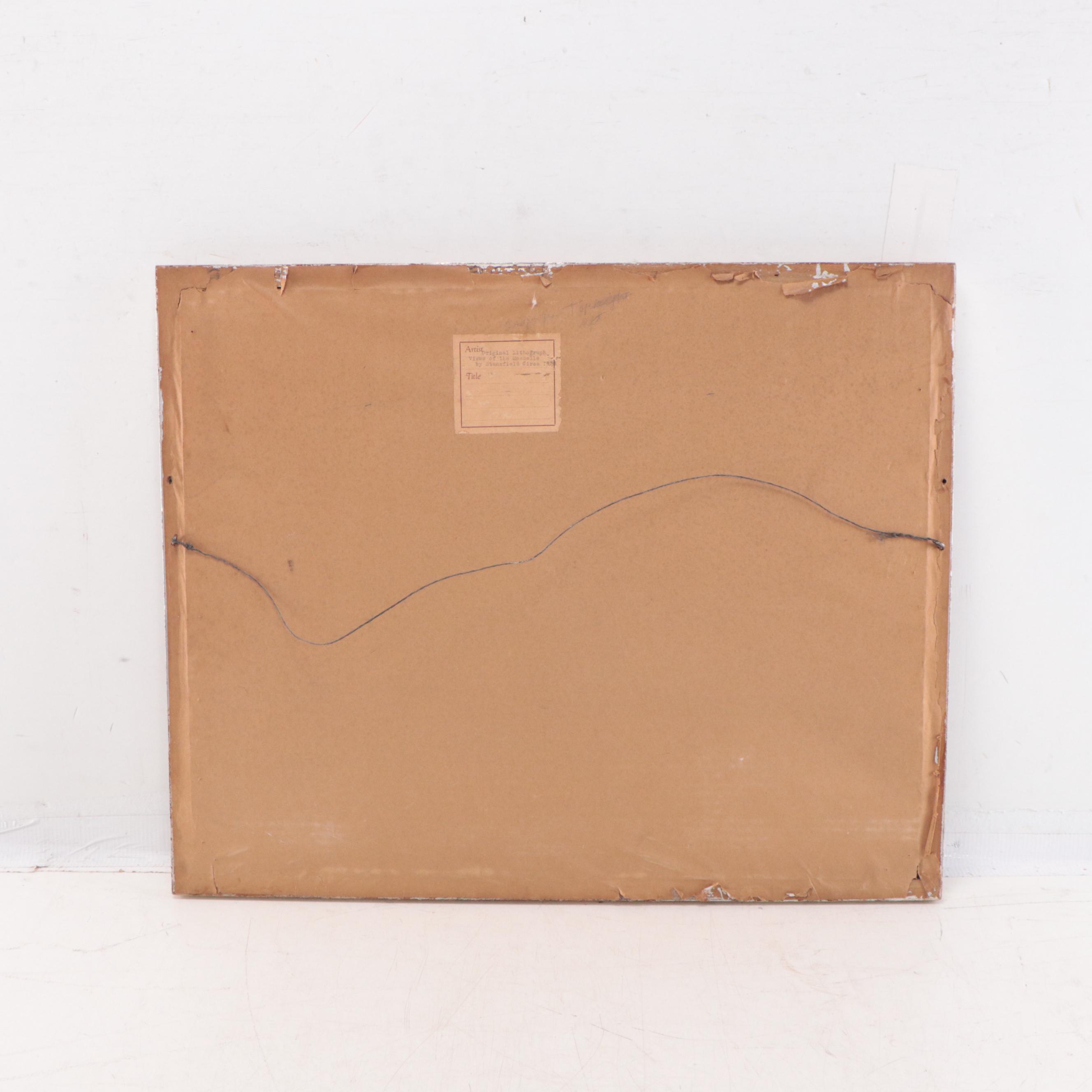 Hand-Colored Lithograph of Marienburg Monastery Ruins, 19th Century