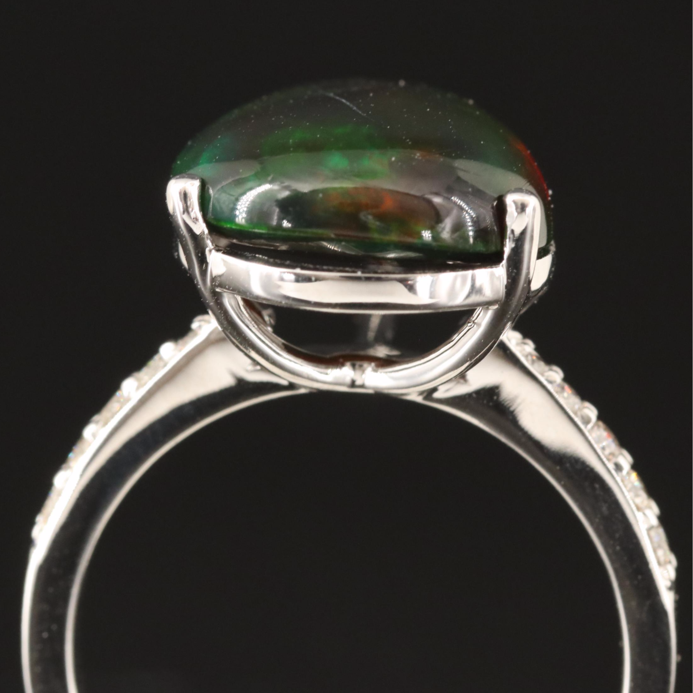 14K Opal and Diamond Ring