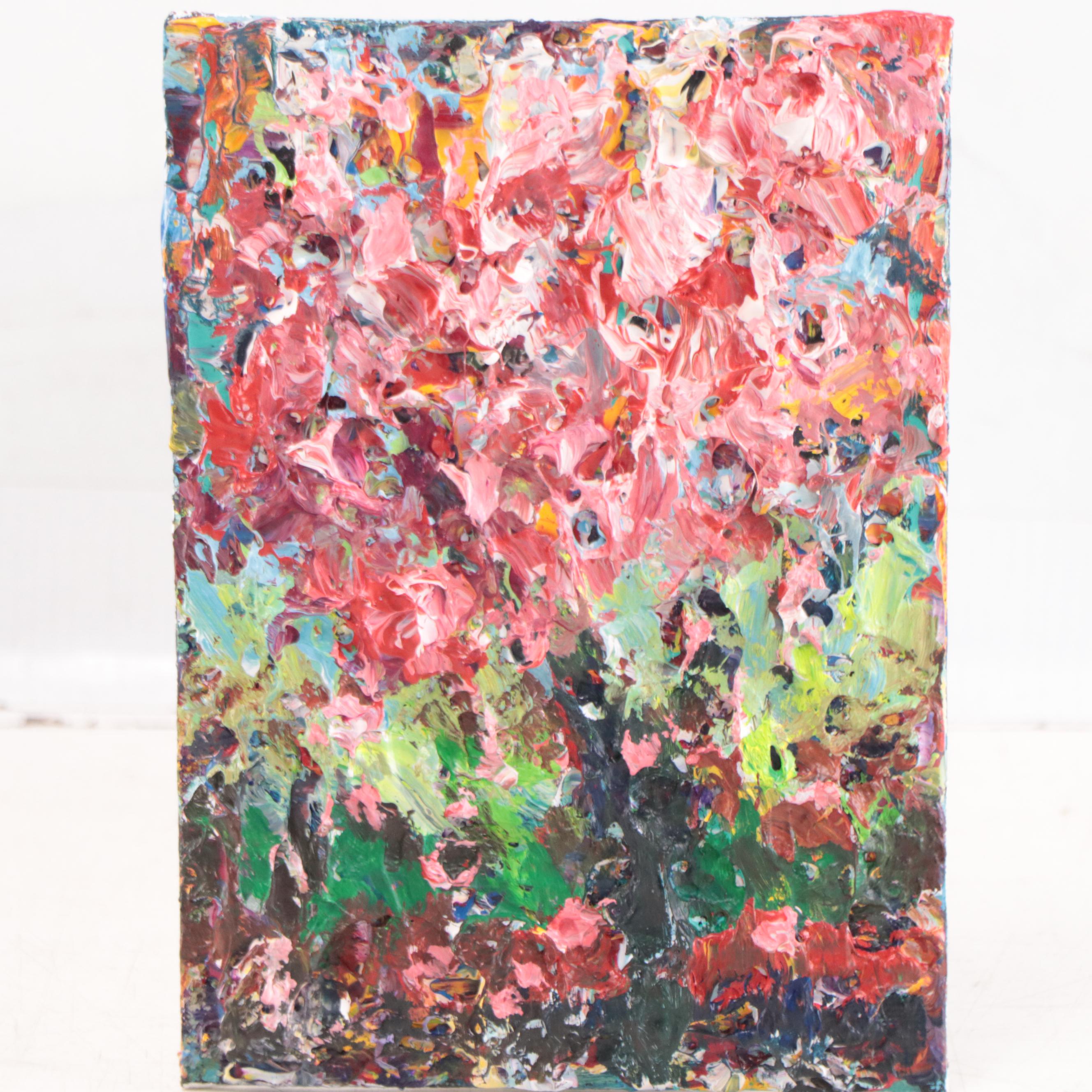 Leif Janek Abstract Acrylic Impasto Painting, 21st Century